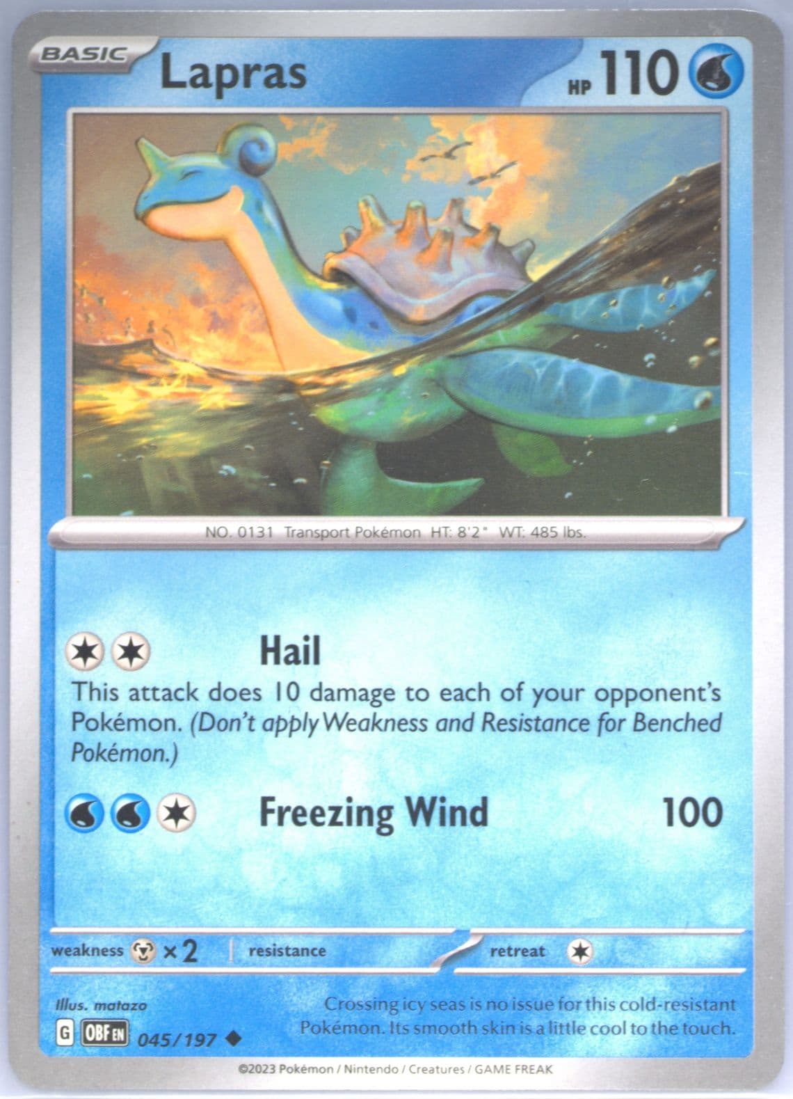 Lapras (045) 2023 Pokemon Obf EN-Obsidian Flames