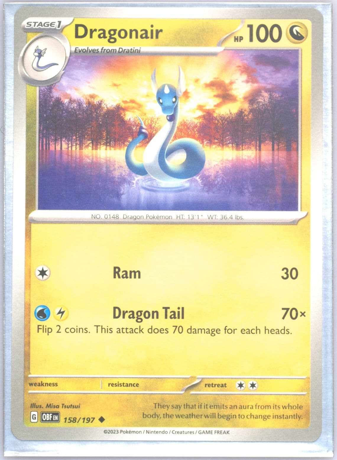 Dragonair (158) 2023 Pokemon Obf EN-Obsidian Flames