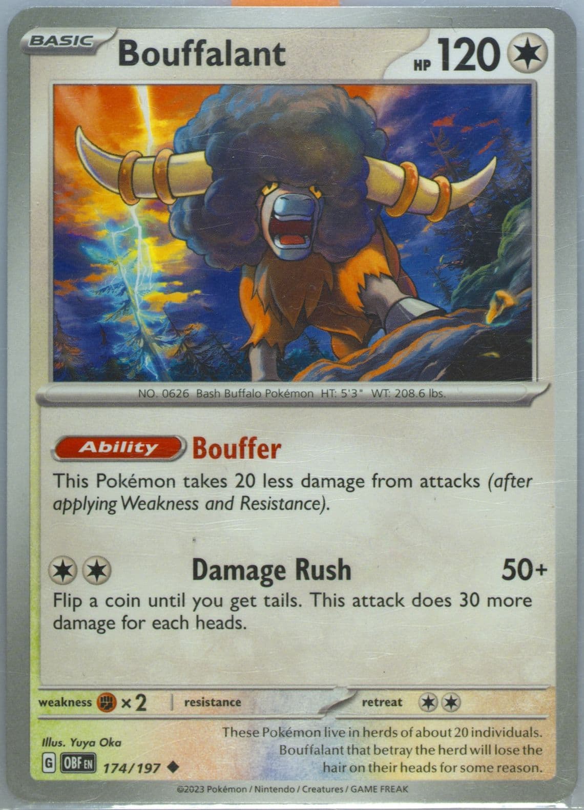Bouffalant (174) 2023 Pokemon Obf EN-Obsidian Flames