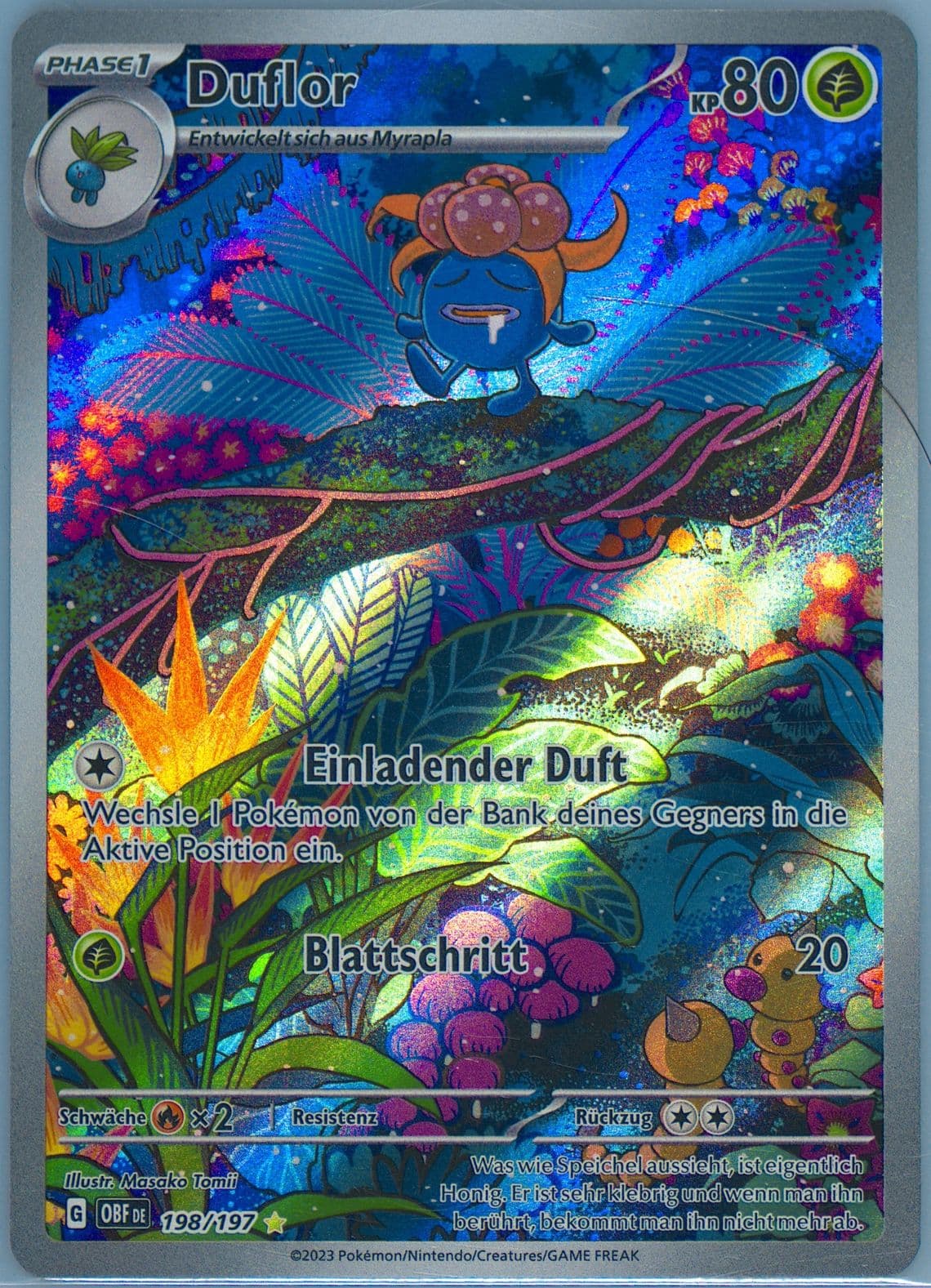 Gloom Illustration Rare (198) 2023 Pokemon German Obf de-Obsidian Flames
