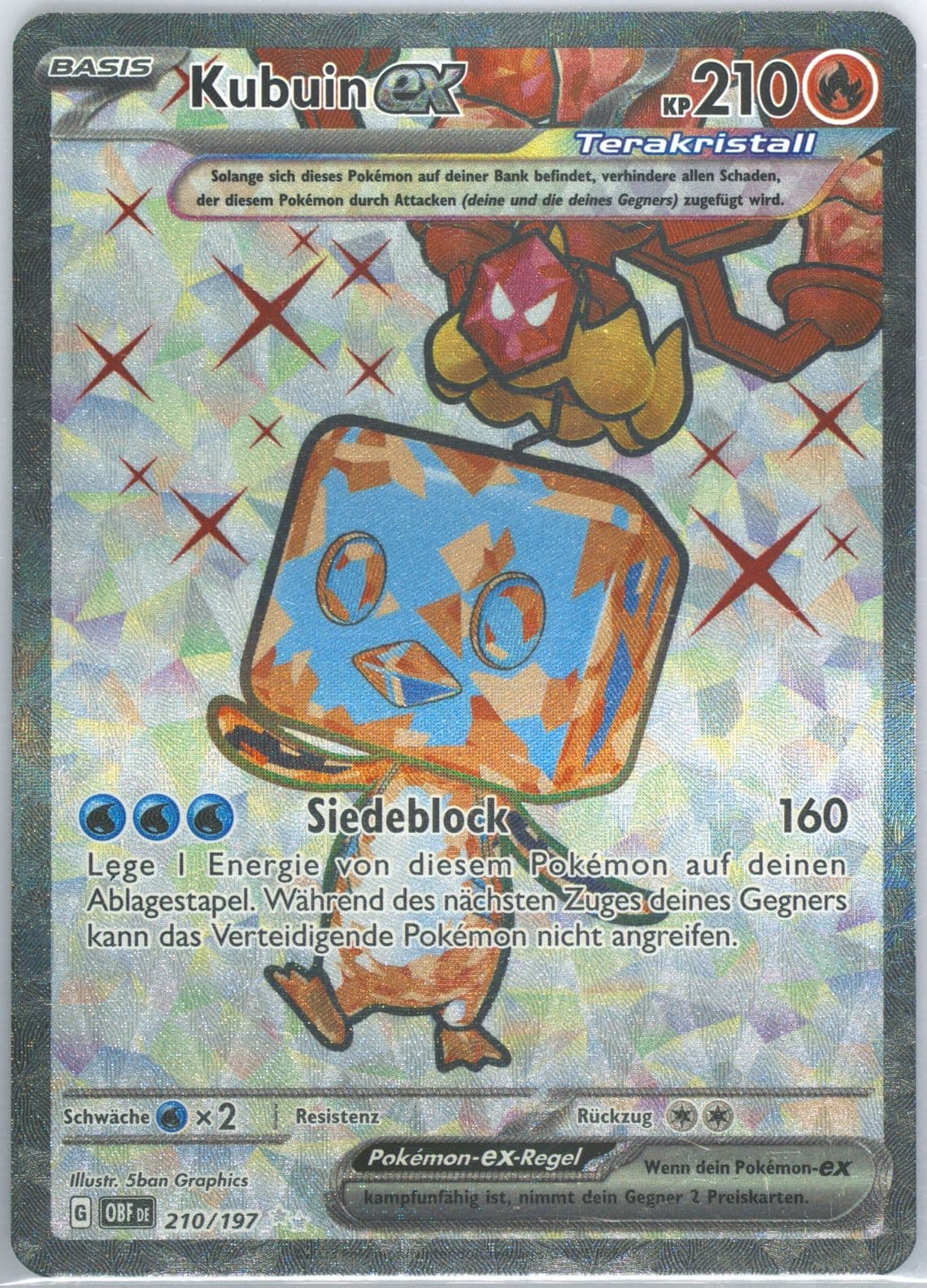 Eiscue EX Ultra Rare (210) 2023 Pokemon German Obf de-Obsidian Flames