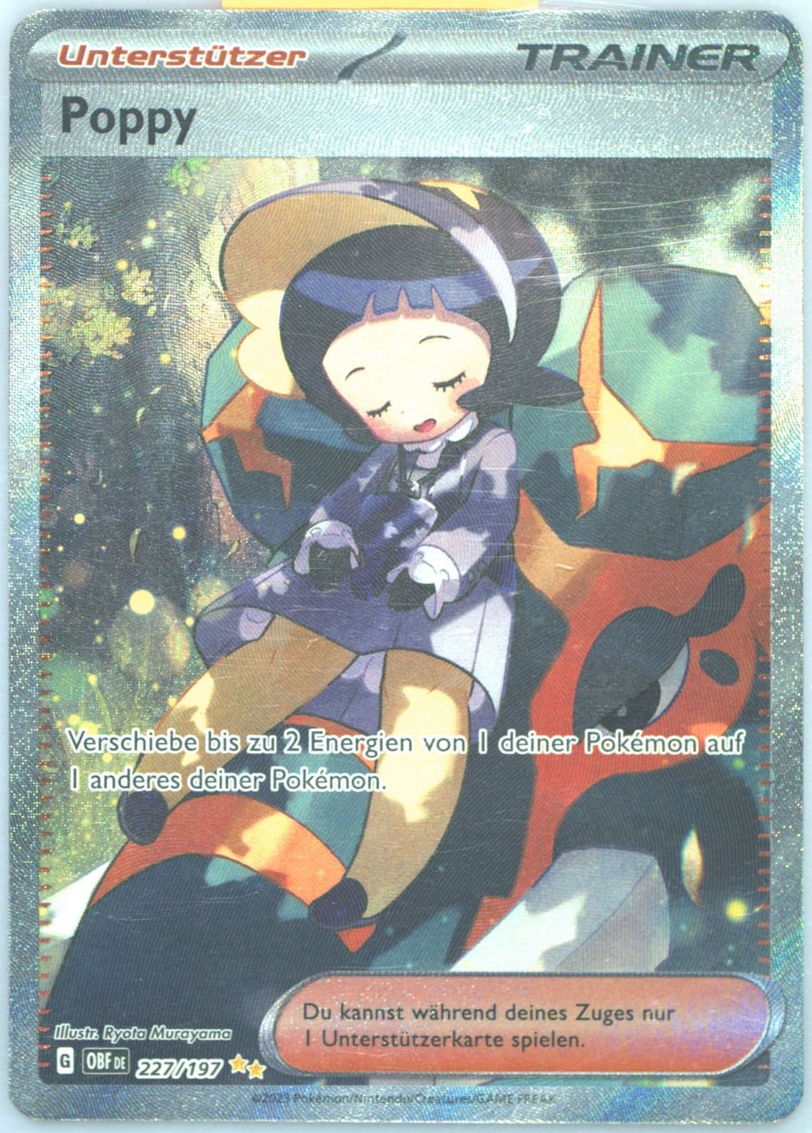 Poppy Special Illustration Rare (227) 2023 Pokemon German Obf de-Obsidian Flames