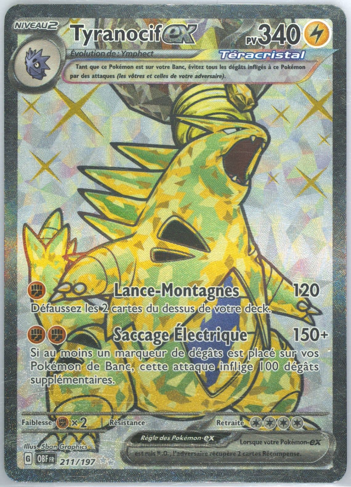 Tyranitar EX Ultra Rare (211) 2023 Pokemon French Obf FR-Obsidian Flames