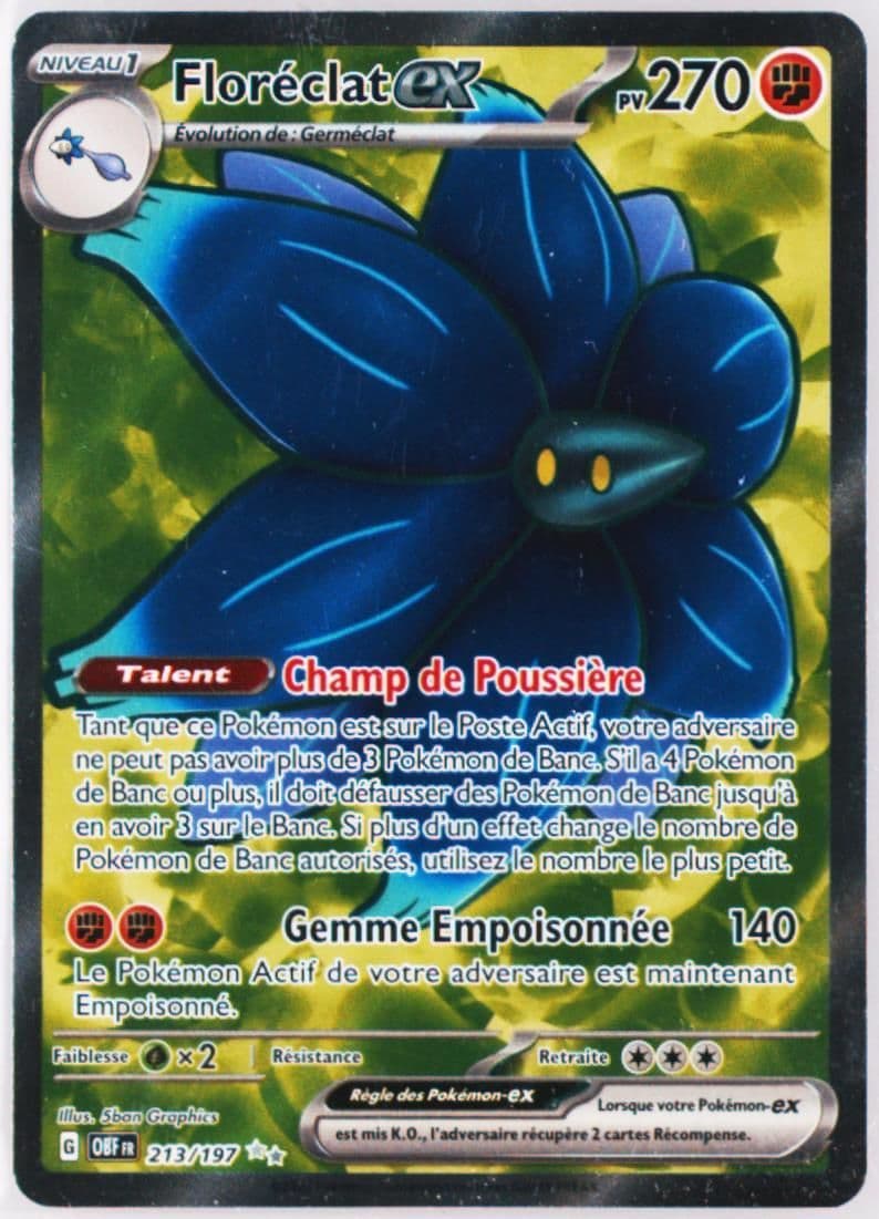 Glimmora EX Ultra Rare (213) 2023 Pokemon French Obf FR-Obsidian Flames