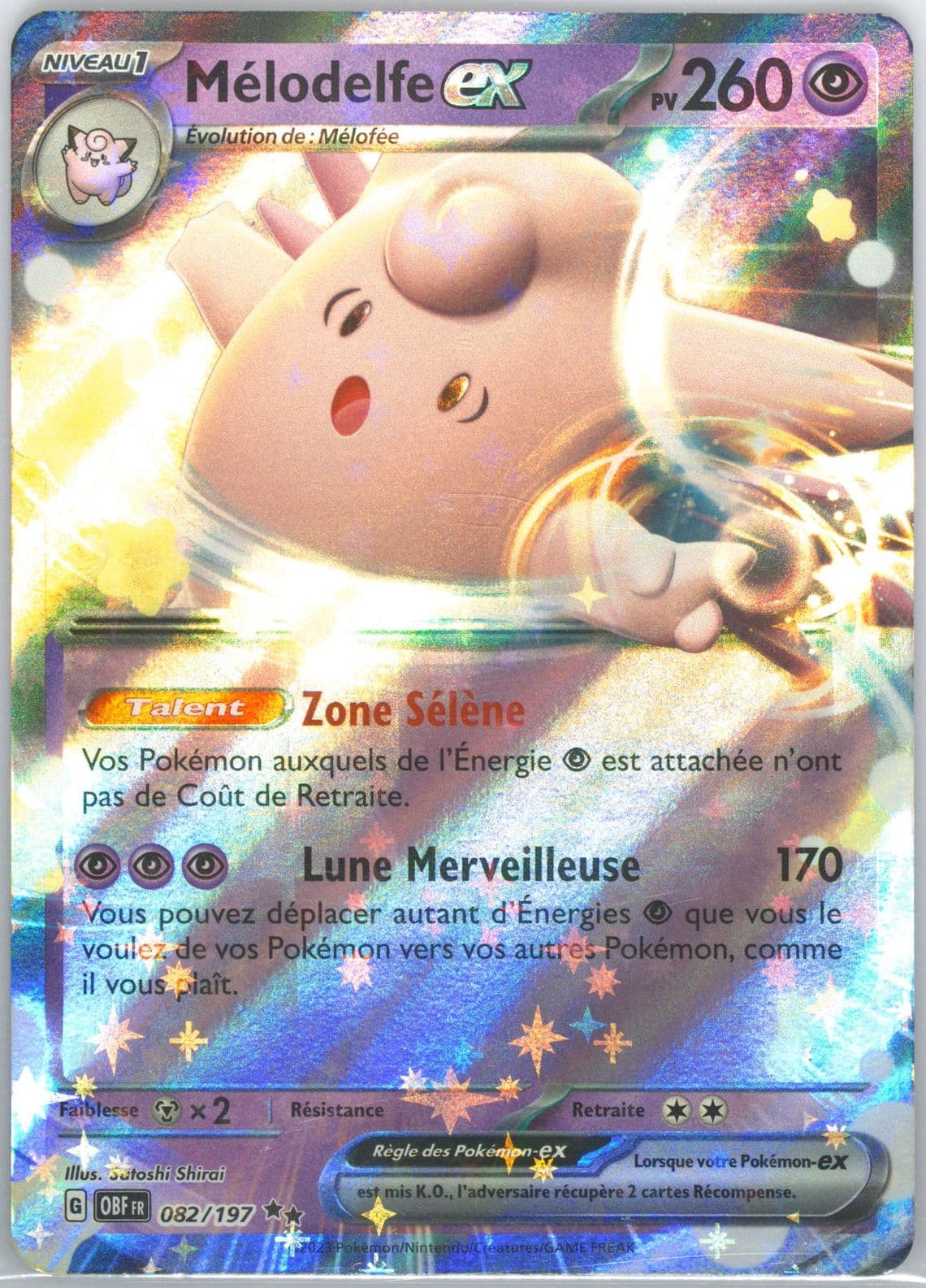 Clefable EX (082) 2023 Pokemon French Obf FR-Obsidian Flames