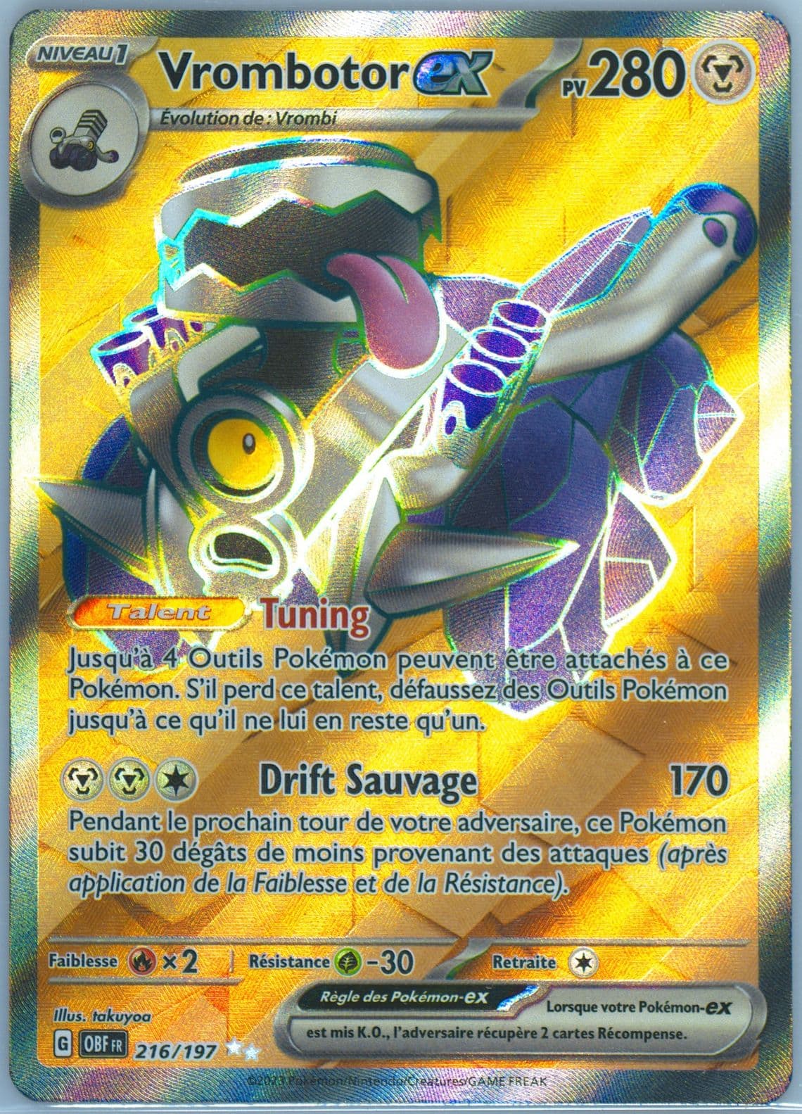Revavroom EX Ultra Rare (216) 2023 Pokemon French Obf FR-Obsidian Flames