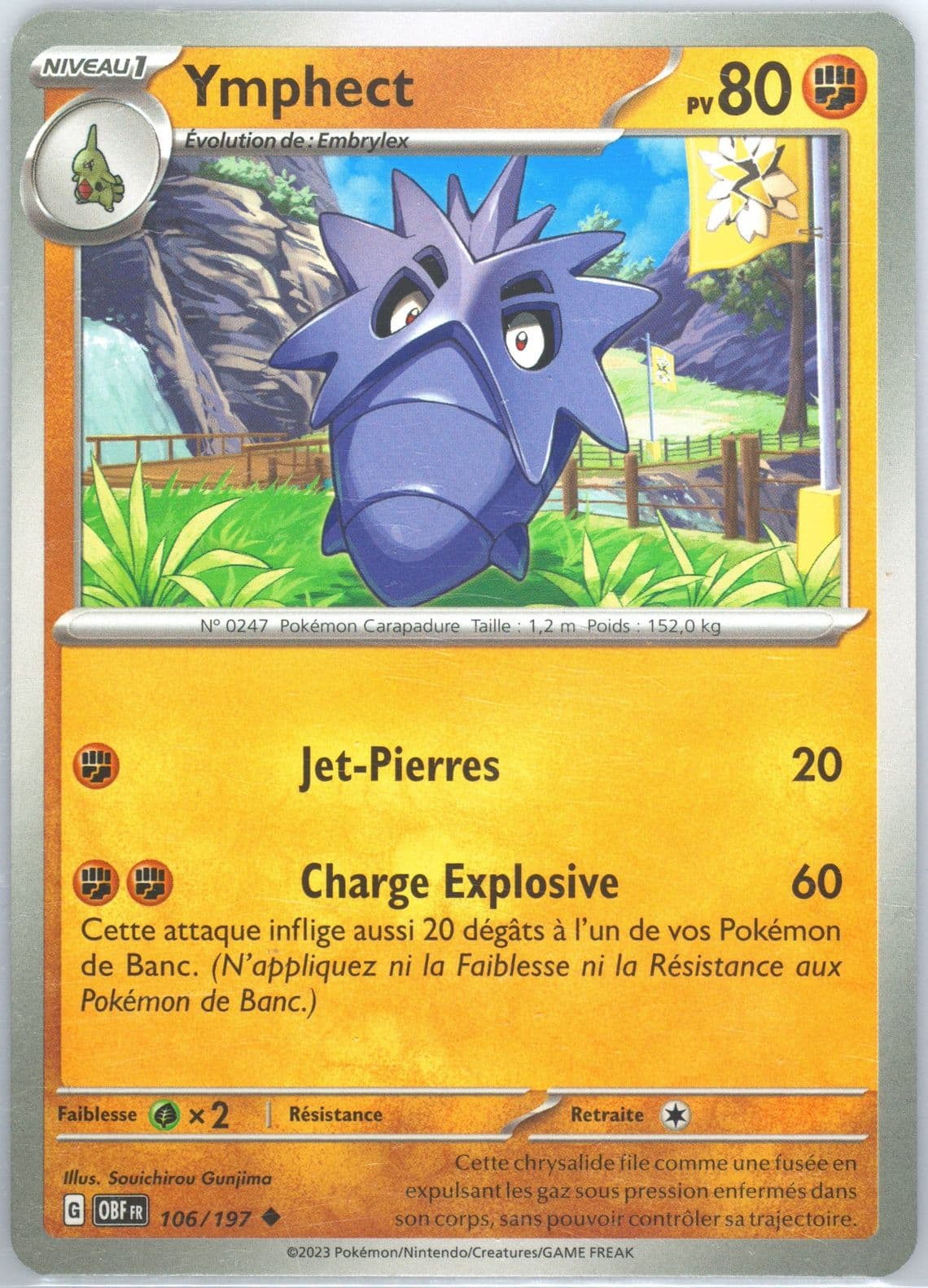 Pupitar (106) 2023 Pokemon French Obf FR-Obsidian Flames