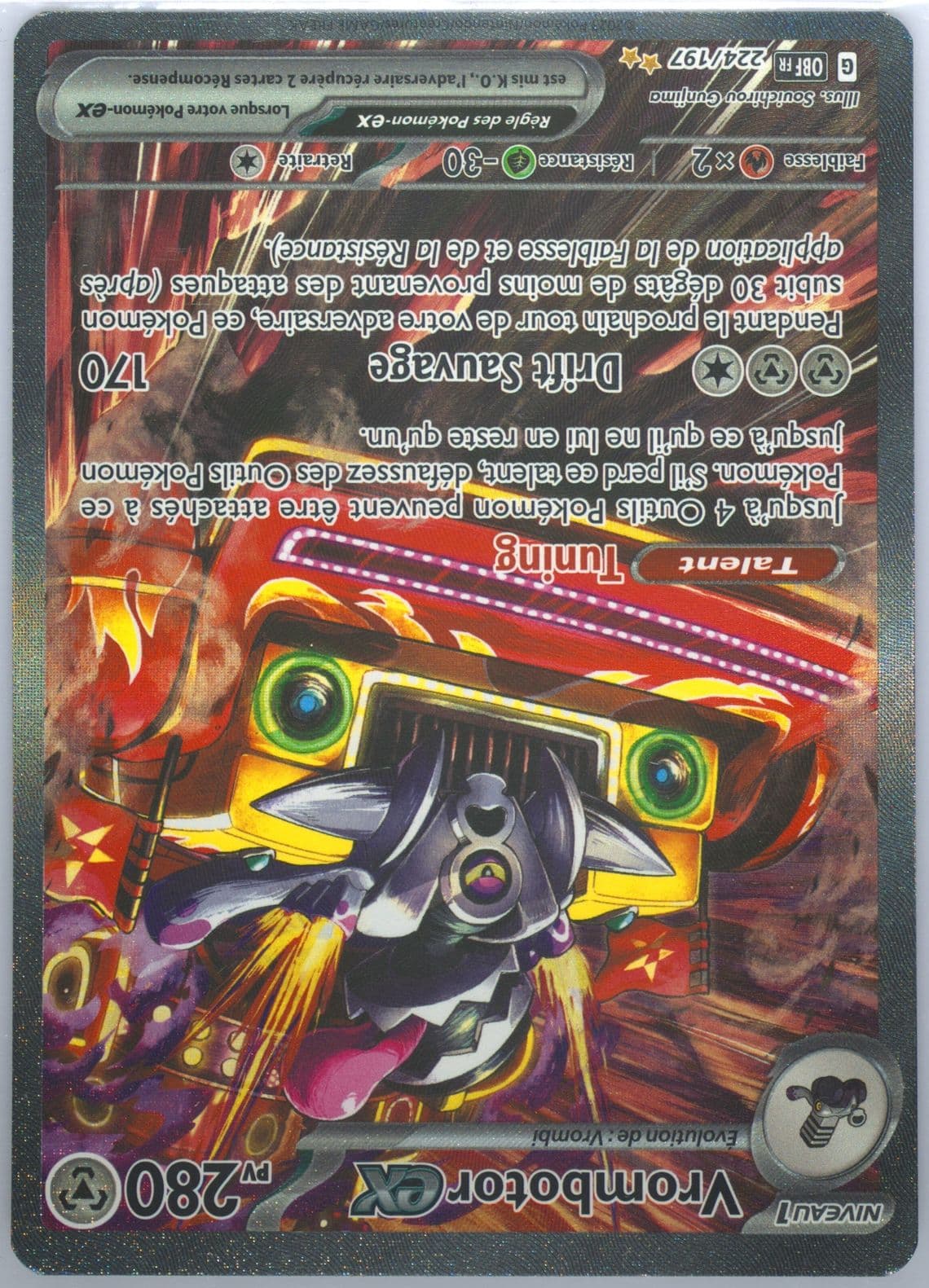 Revavroom EX Special Illustration Rare (224) 2023 Pokemon French Obf FR-Obsidian Flames