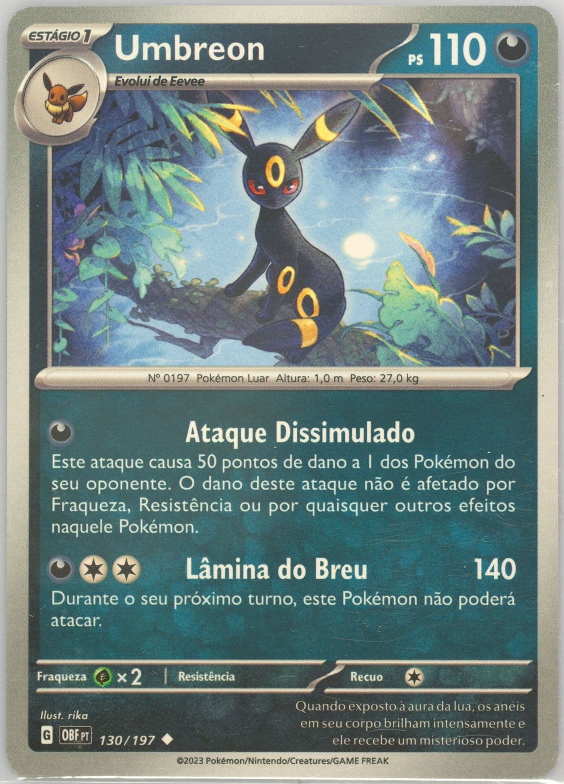 Umbreon (130) 2023 Pokemon Spanish Obf ES-Obsidian Flames