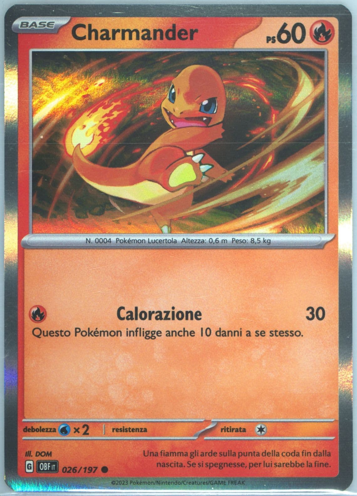 Charmander (026) 2023 Pokemon Italian Obf It-Obsidian Flames