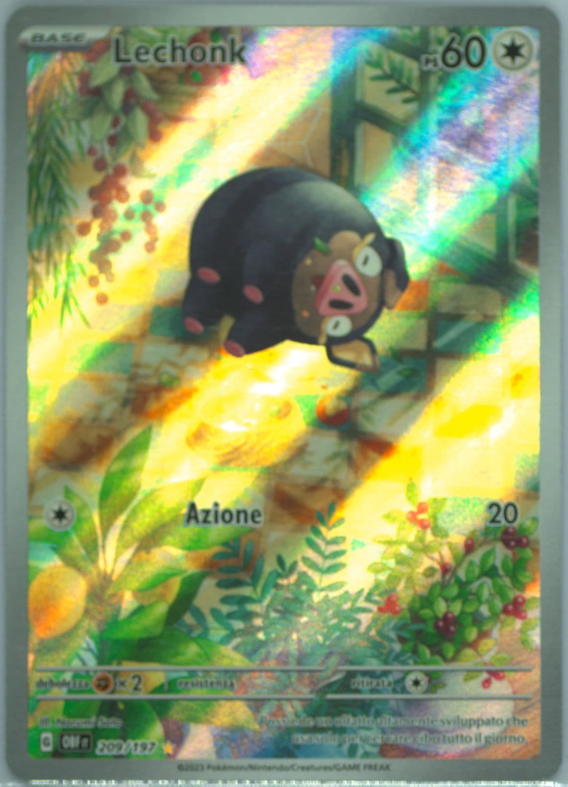 Lechonk Illustration Rare (209) 2023 Pokemon Italian Obf It-Obsidian Flames