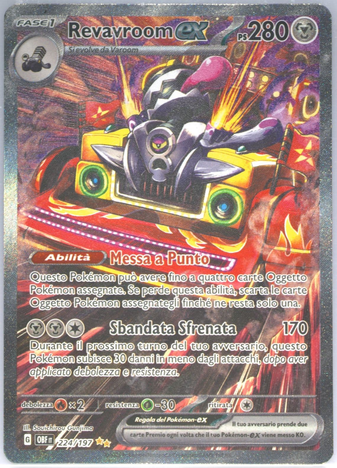 Revavroom EX Special Illustration Rare (224) 2023 Pokemon Italian Obf It-Obsidian Flames