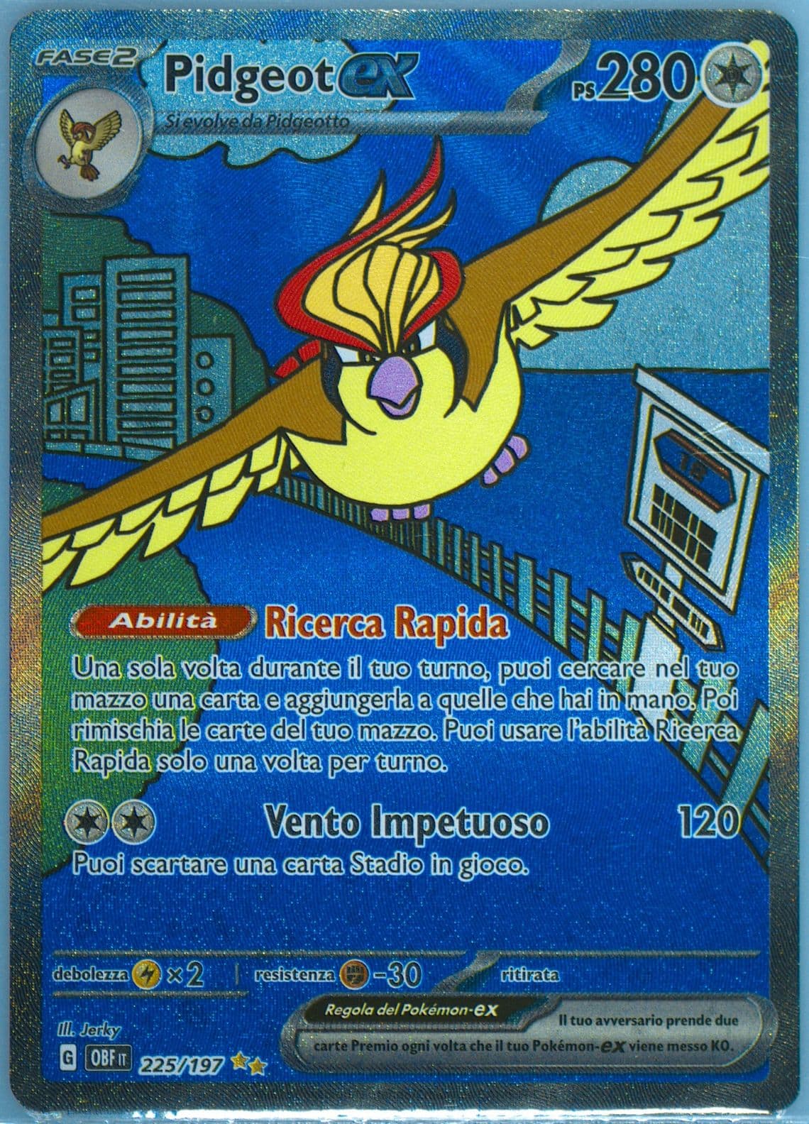Pidgeot EX Special Illustration Rare (225) 2023 Pokemon Italian Obf It-Obsidian Flames