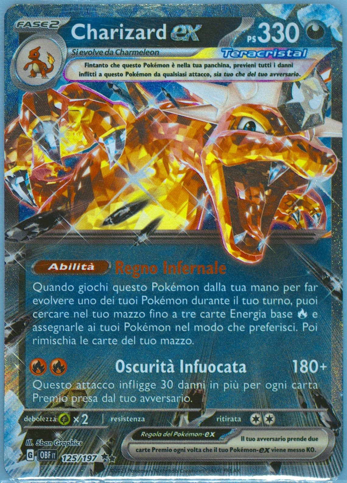 Charizard EX (125) 2023 Pokemon Italian Obf It-Obsidian Flames