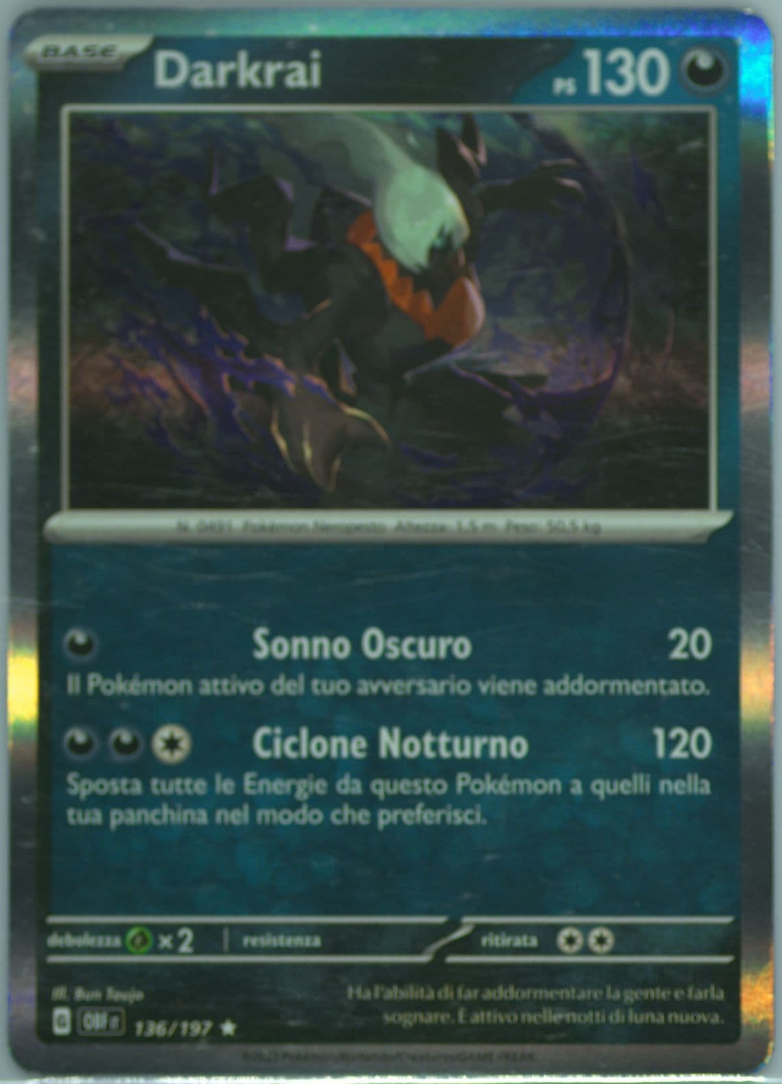 Darkrai (136) 2023 Pokemon Italian Obf It-Obsidian Flames