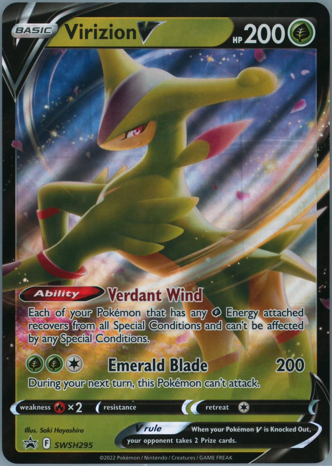 Virizion V Virizion V Box-Jumbo (295) 2022 Pokemon Swsh Black Star Promo