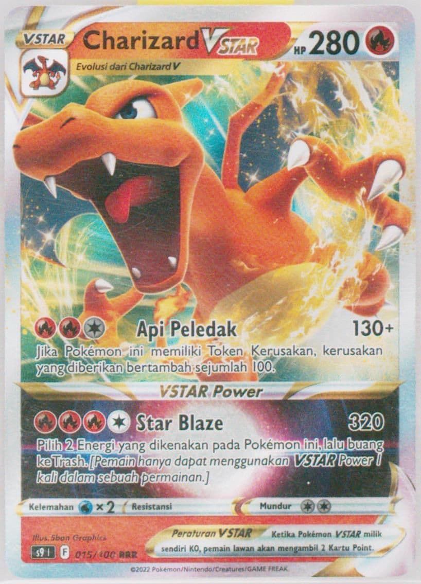 Charizard Vstar (015) 2022 Pokemon Indonesian Sword & Shield Star Birth