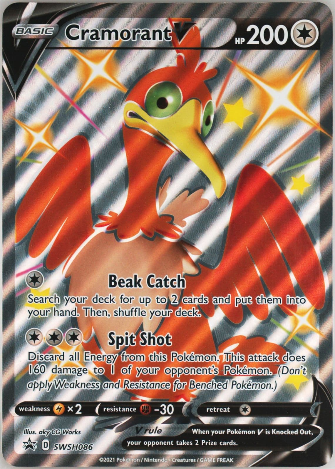 Cramorant V Shining Fates Tins-Jumbo (086) 2021 Pokemon Swsh Black Star Promo