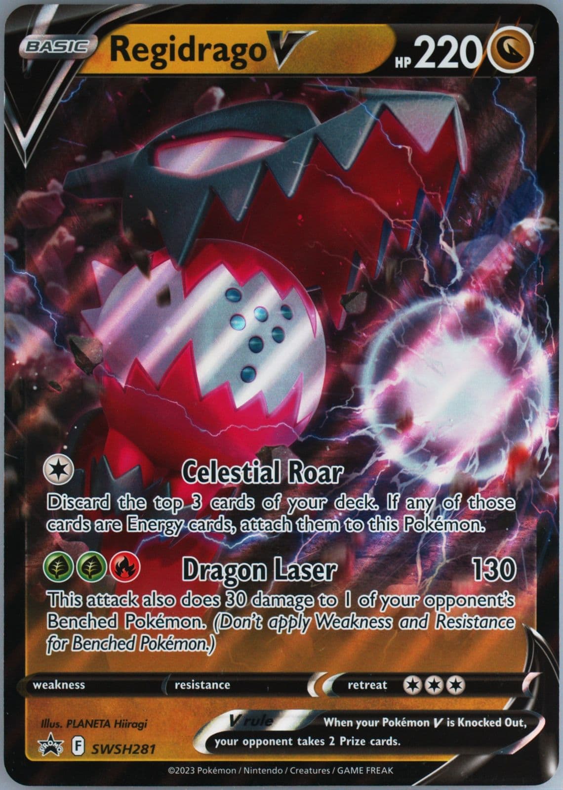 Regidrago V Crown Zenith Collections-Regidrago V-Jumbo (281) 2023 Pokemon Swsh Black Star Promo