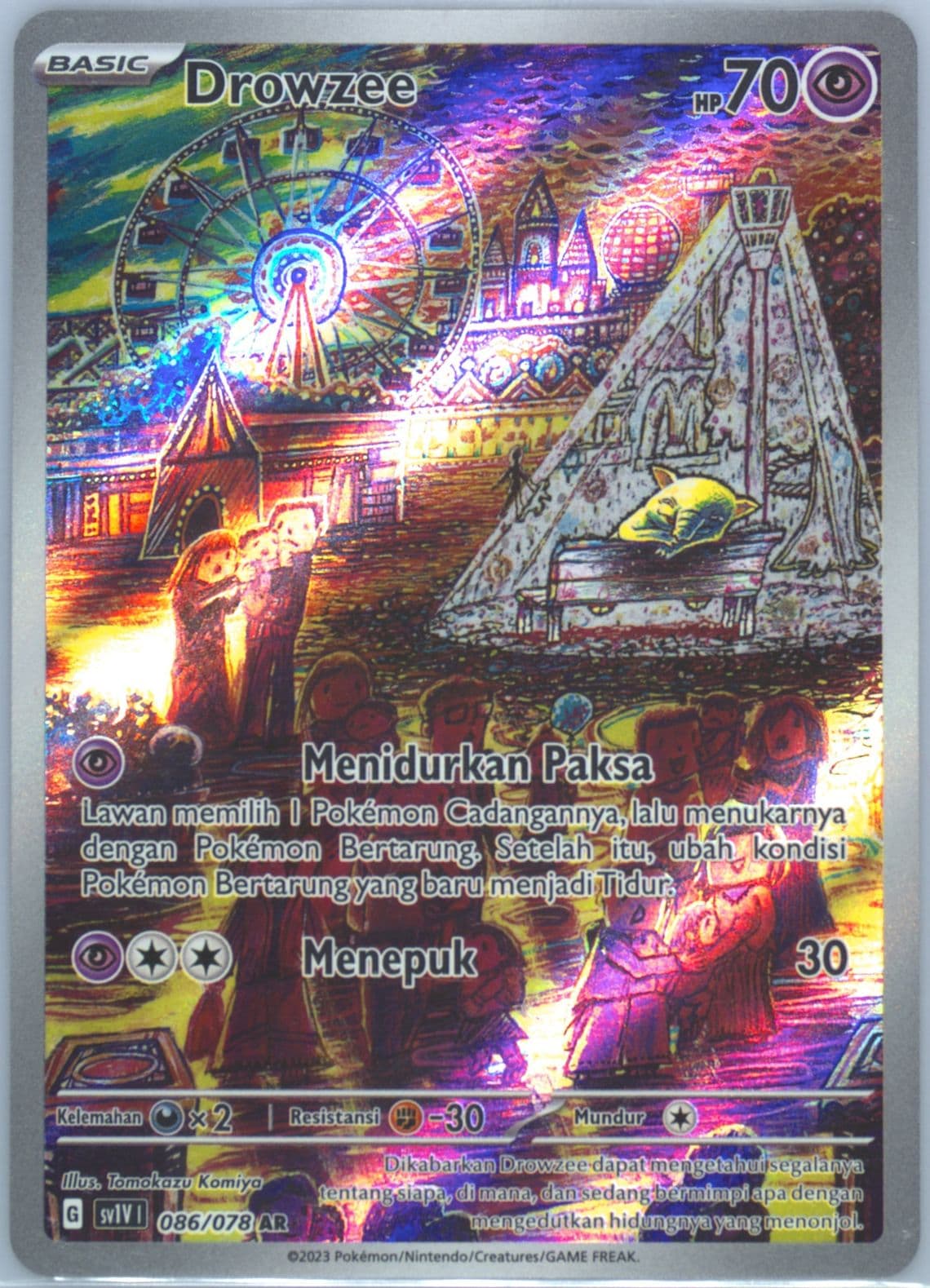 Drowzee Art Rare (086) 2023 Pokemon Indonesian Sv1v I-Violet EX