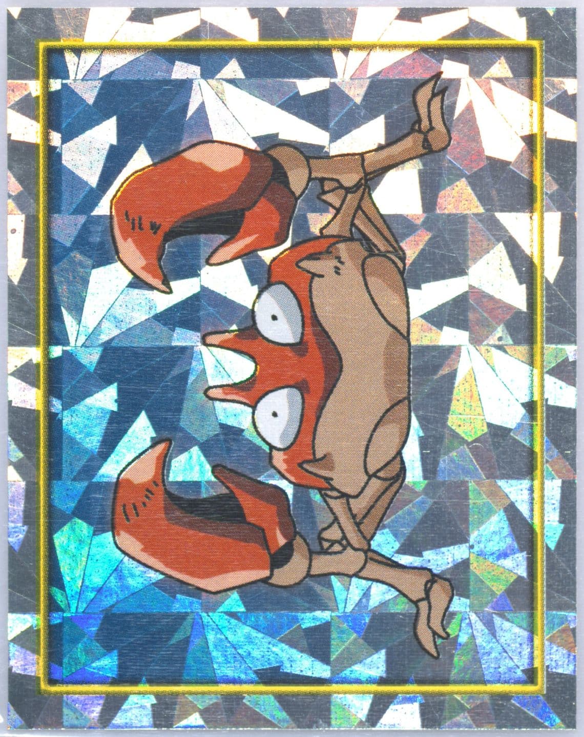 Krabby-Prism Cracked Ice (114) 2000 Merlin Pokemon 2