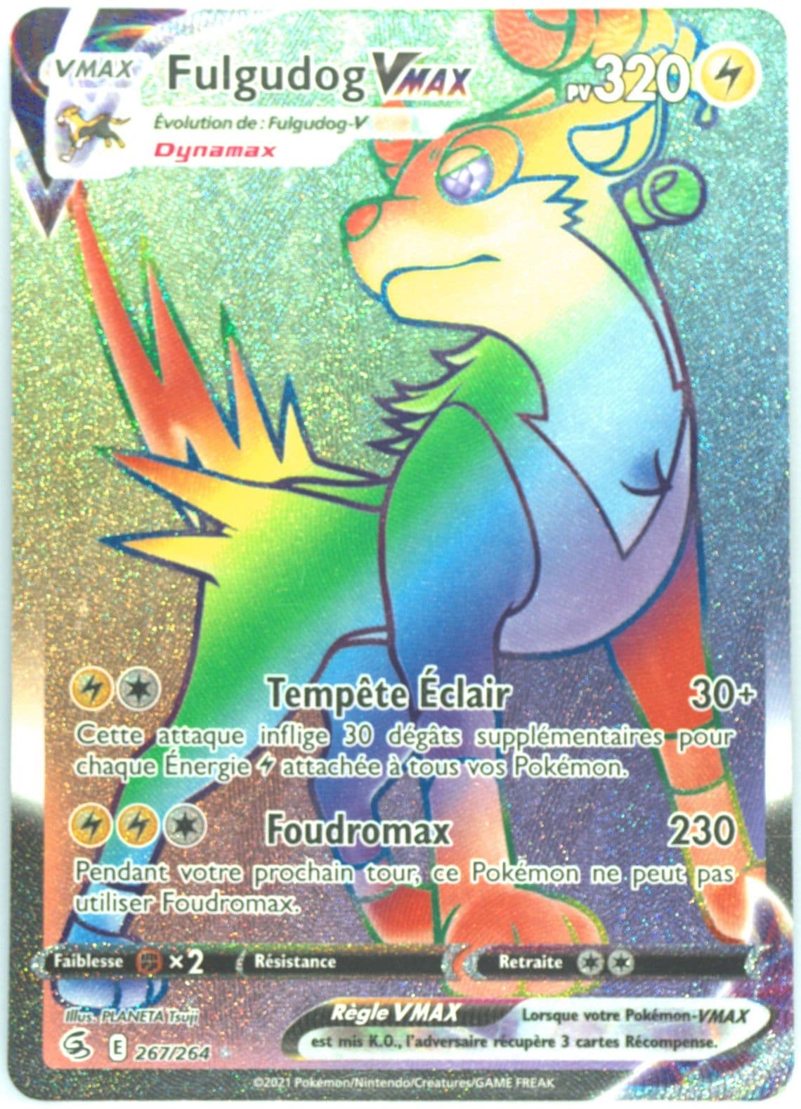Full Art/Fulgudog Vmax French-Secret (267) 2021 Pokemon Sword & Shield Fusion Strike