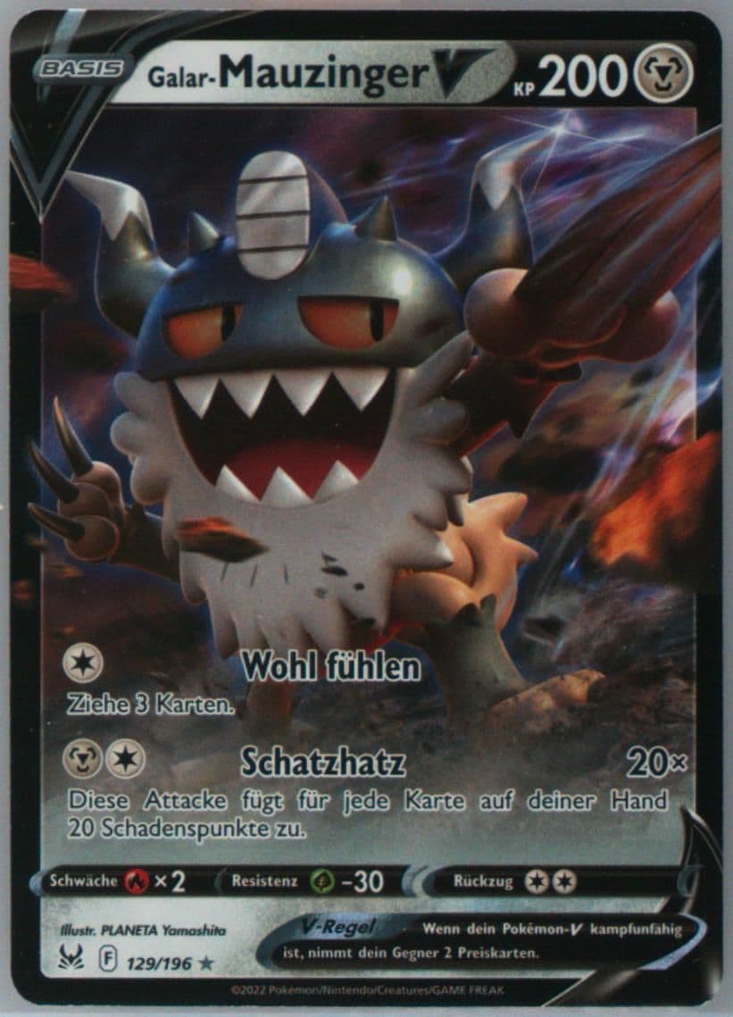 Galar Mauzinger V German (129) 2022 Pokemon Sword & Shield Lost Origin