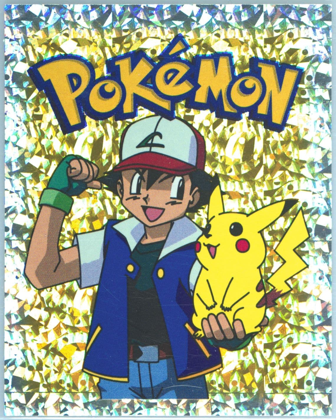 Ash & Pikachu-Prism Cracked Ice (S29) 1999 Merlin Pokemon