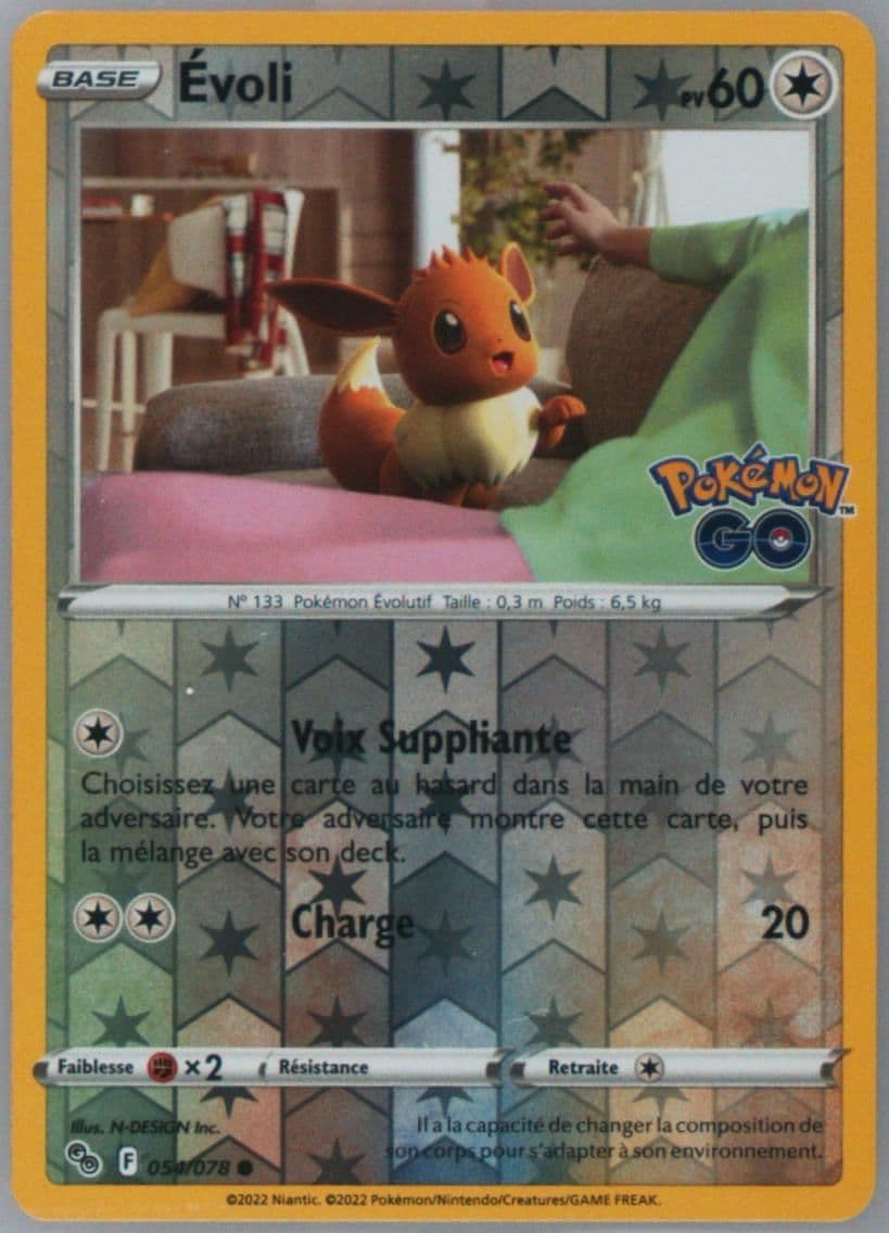 Evoli-Reverse Foil French (054) 2022 Pokemon Go