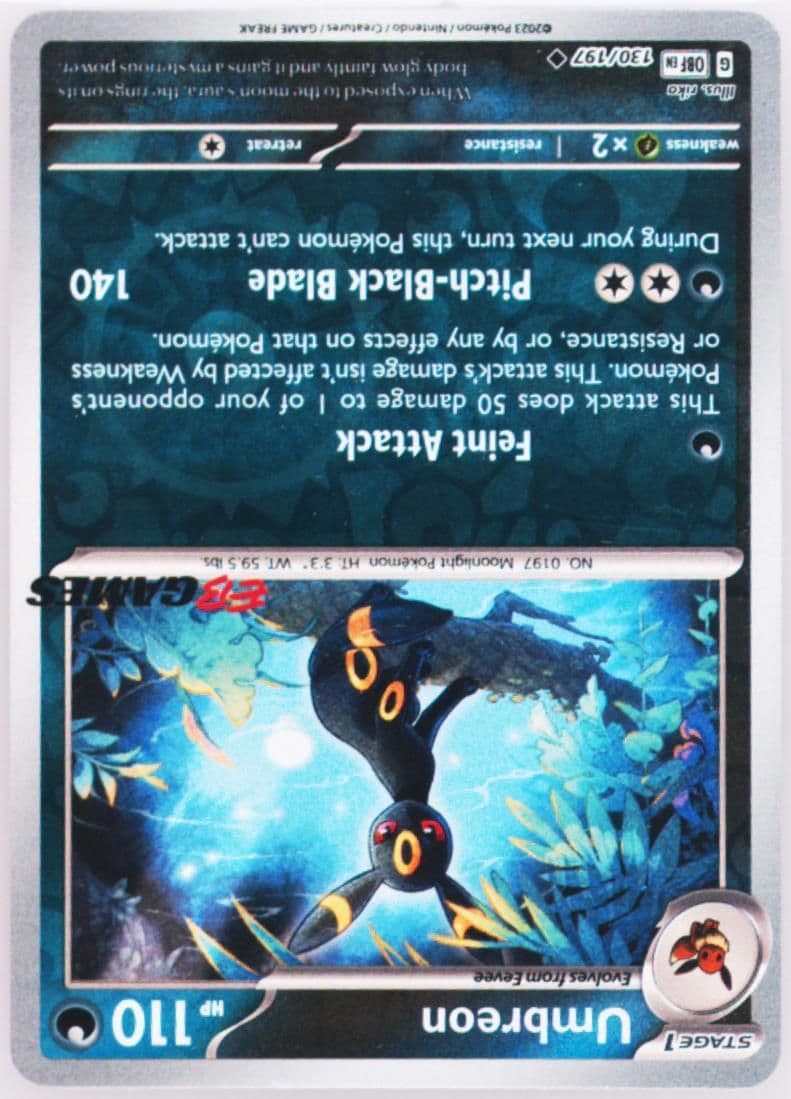 Umbreon EB Games Exclusive (130) 2023 Pokemon Obf EN-Obsidian Flames
