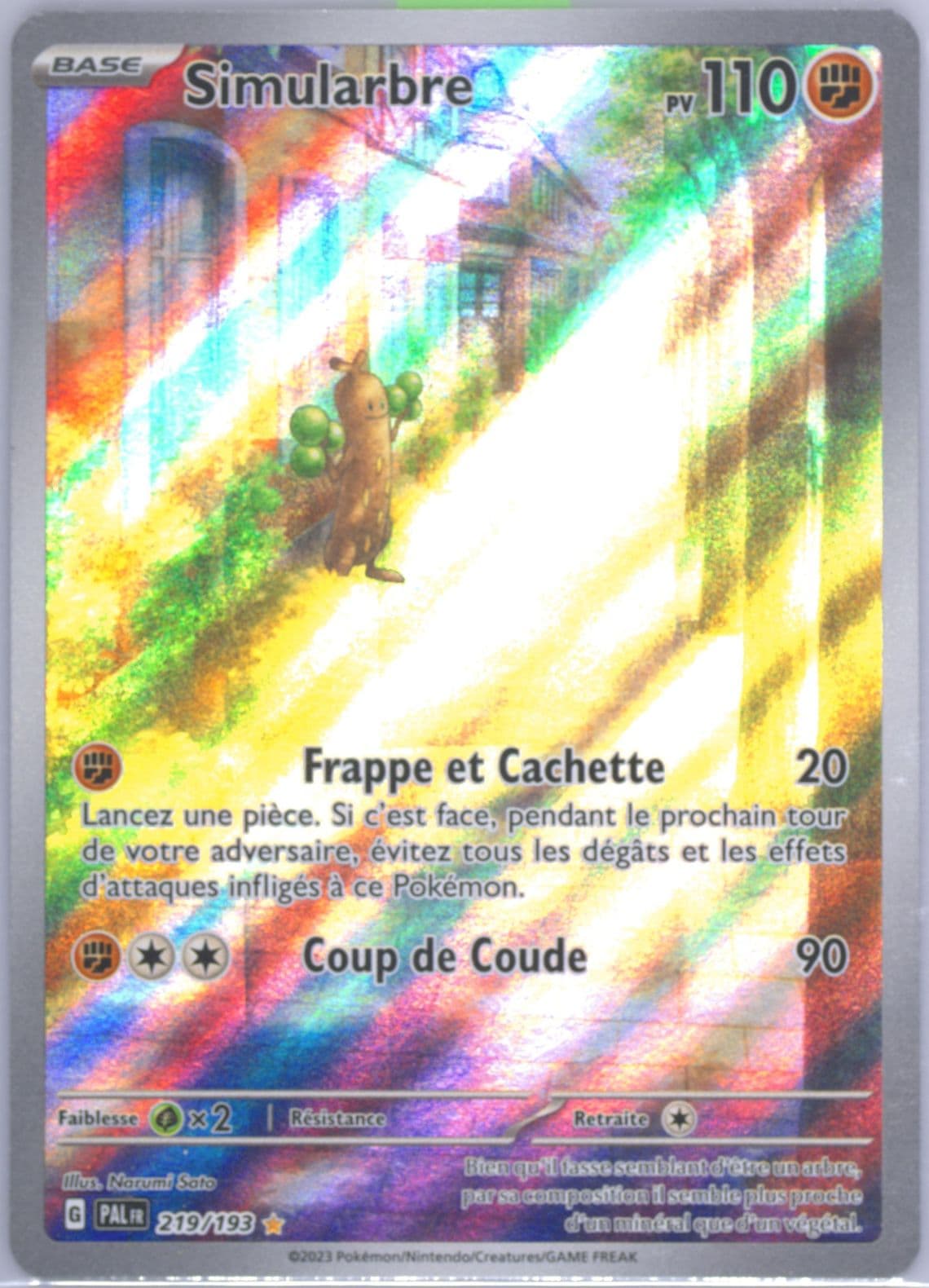 Sudowoodo Illustration Rare (219) 2023 Pokemon French Pal FR-Paldea Evolved