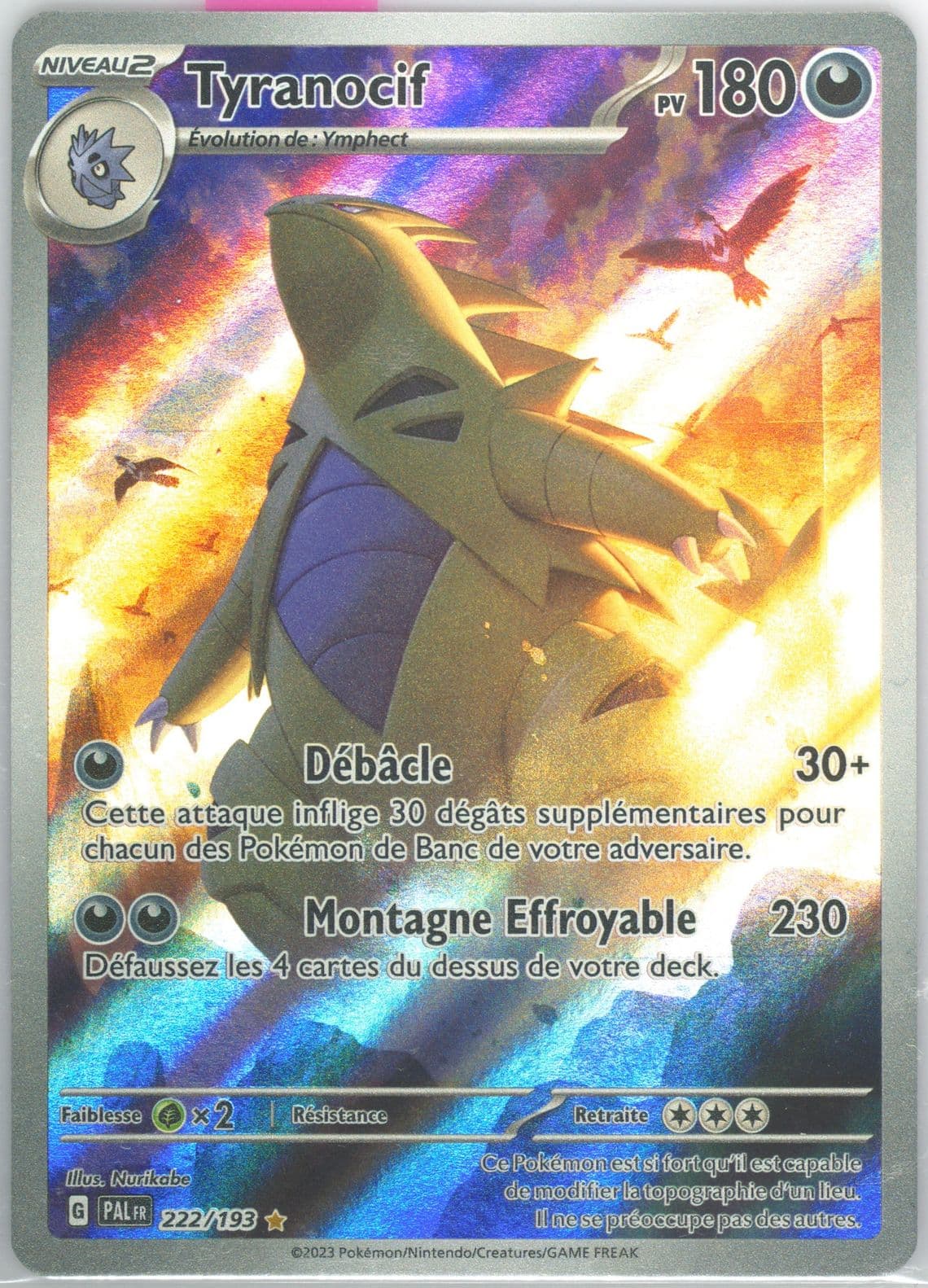 Tyranitar Illustration Rare (222) 2023 Pokemon French Pal FR-Paldea Evolved