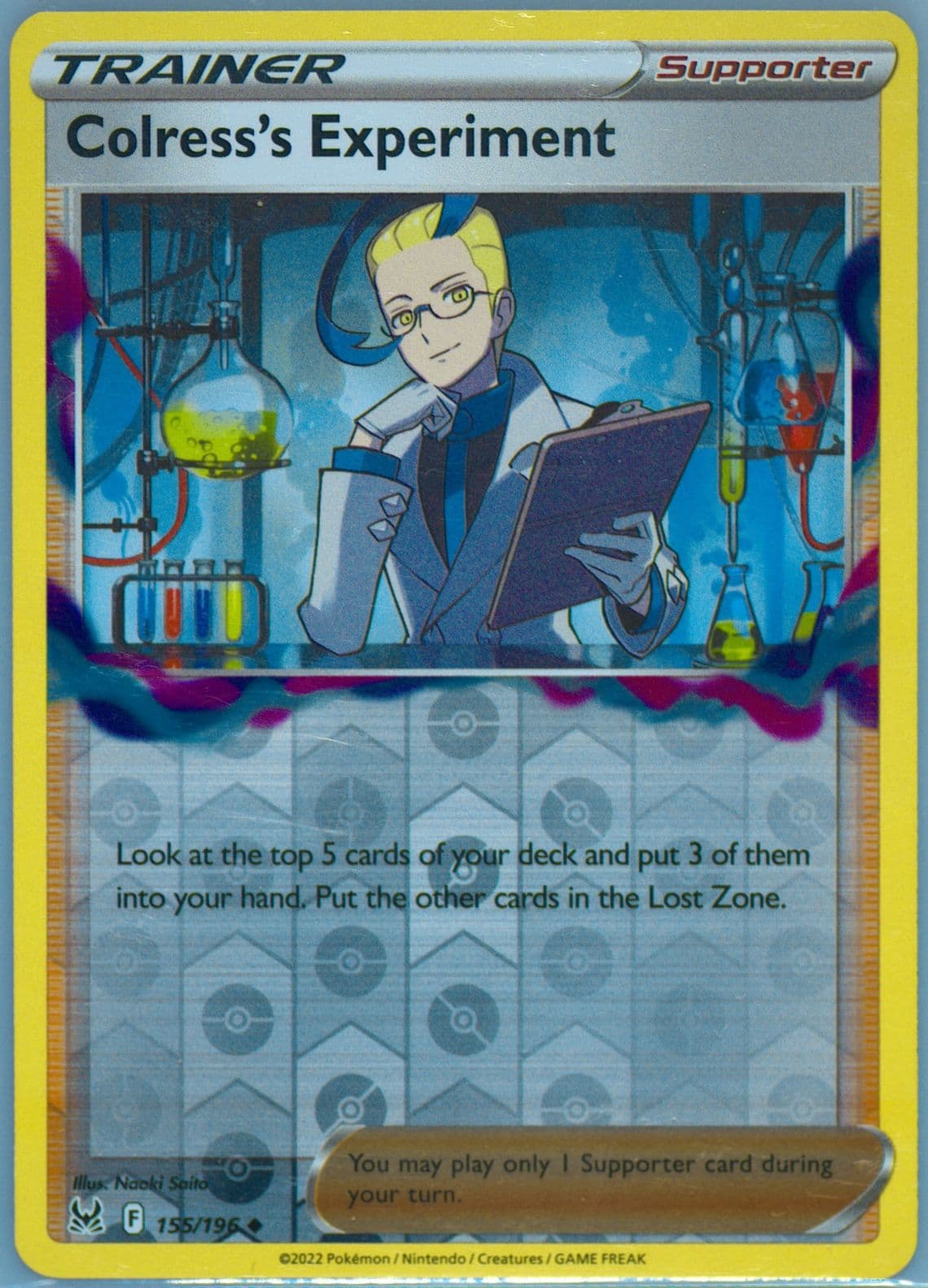 Colress's Experiment-Reverse Foil (155) 2022 Pokemon Sword & Shield Lost Origin