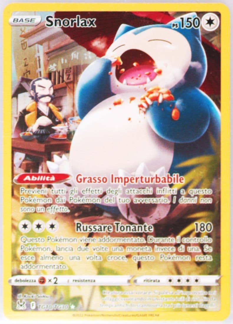 Full Art/Snorlax Italian (TG10) 2022 Pokemon Sword & Shield Lost Origin