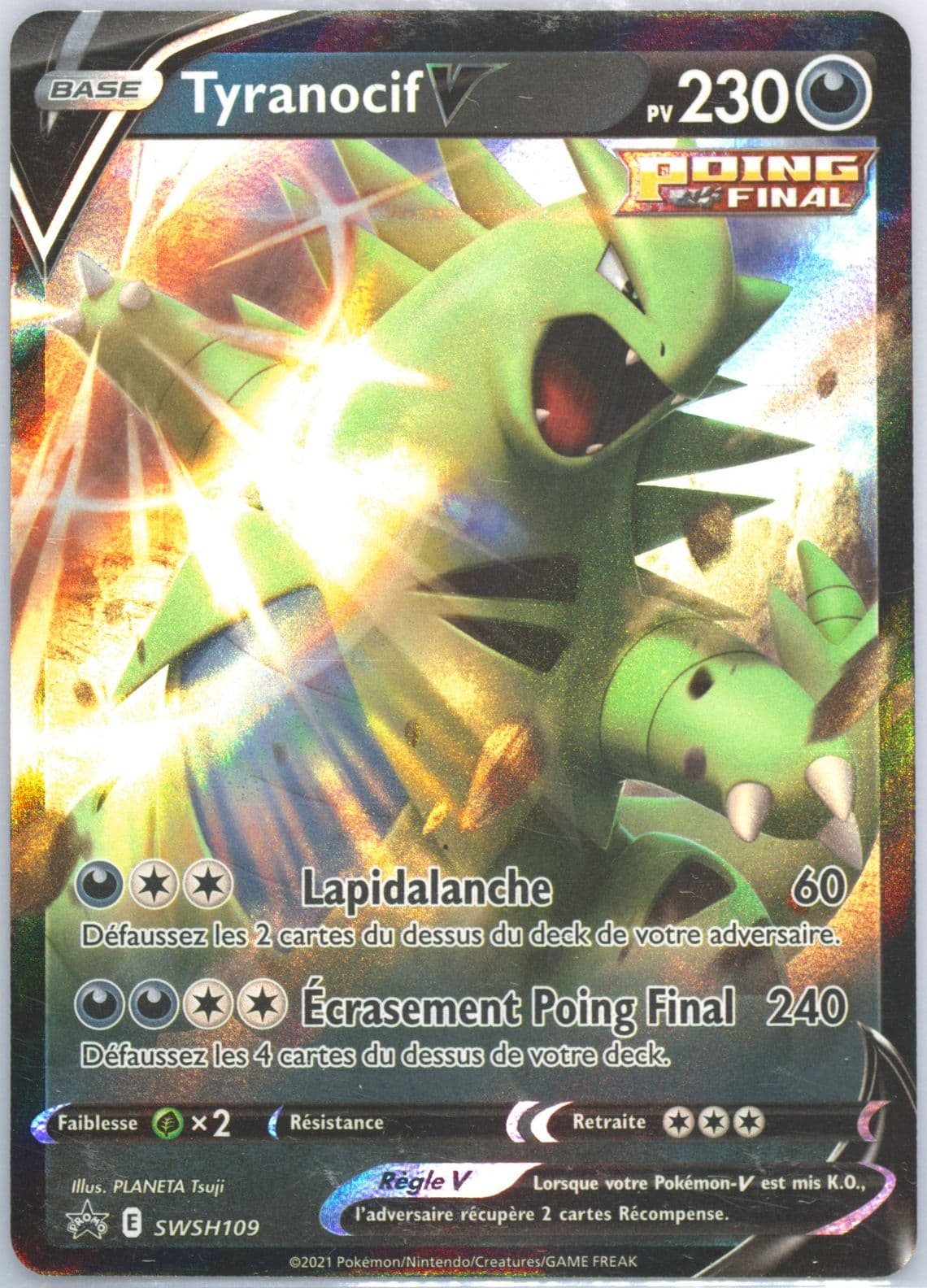 Full Art/Tyranocif V V Strikers Tin-French (109) 2021 Pokemon Swsh Black Star Promo