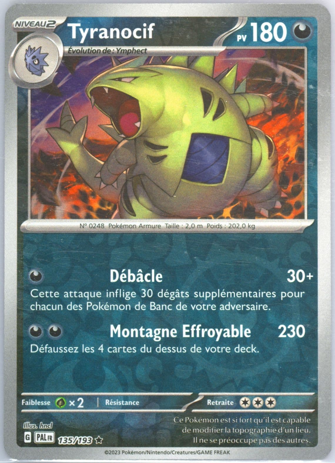 Tyranitar Reverse Holo (135) 2023 Pokemon French Pal FR-Paldea Evolved
