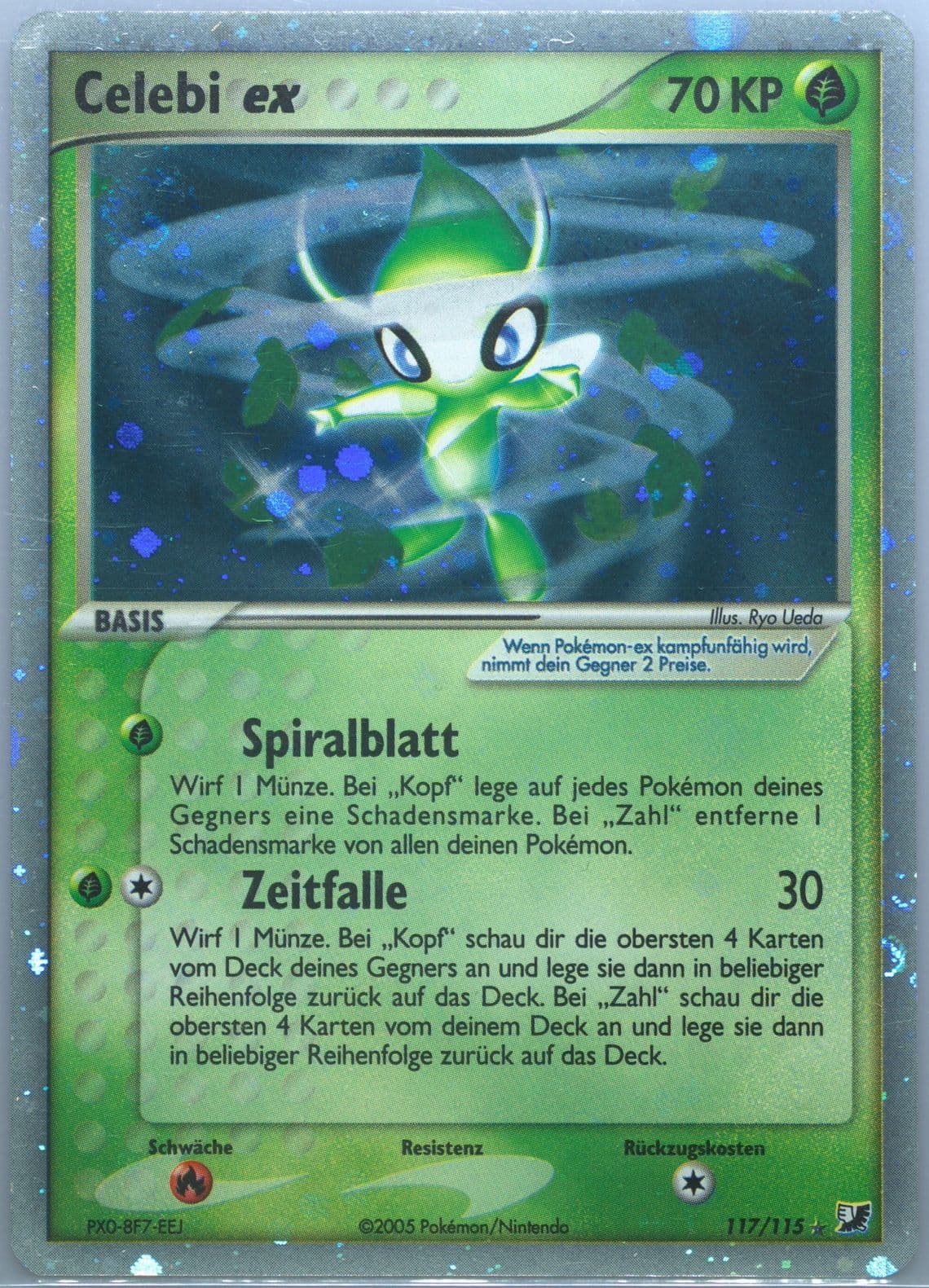 Celebi EX-Holo German (117) 2005 Pokemon EX Unseen Forces