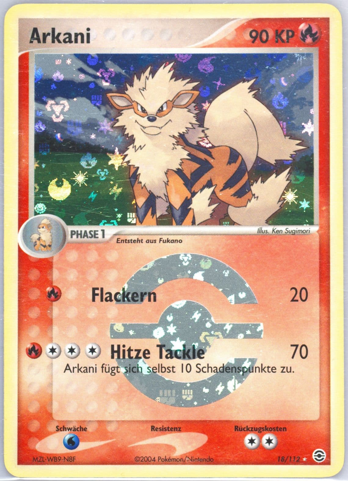 Arkani-Reverse Foil German (18) 2004 Pokemon EX Fire Red & Leaf Green