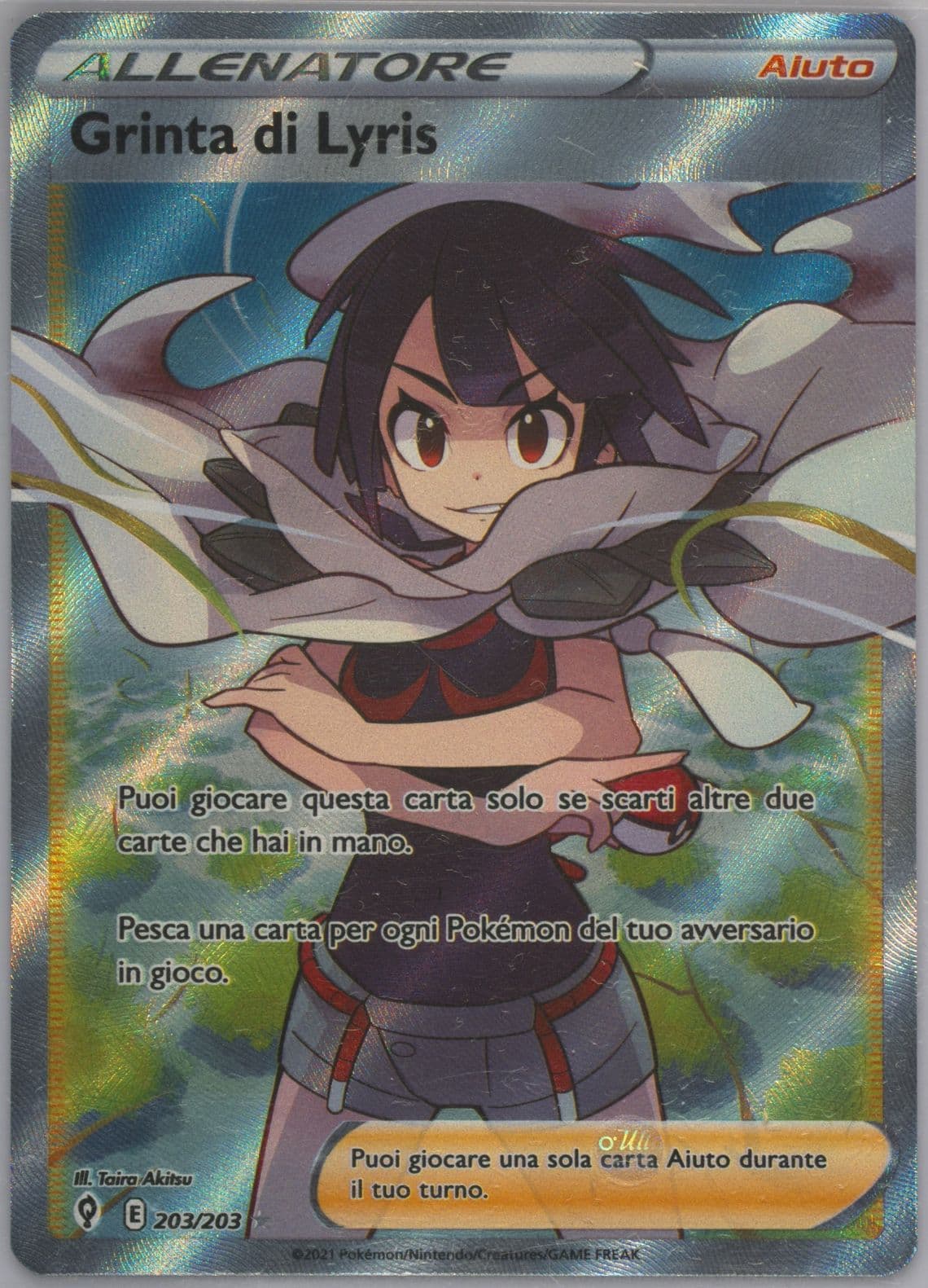 Full Art/Grinta DI Lyris Italian (203) 2021 Pokemon Sword & Shield Evolving Skies