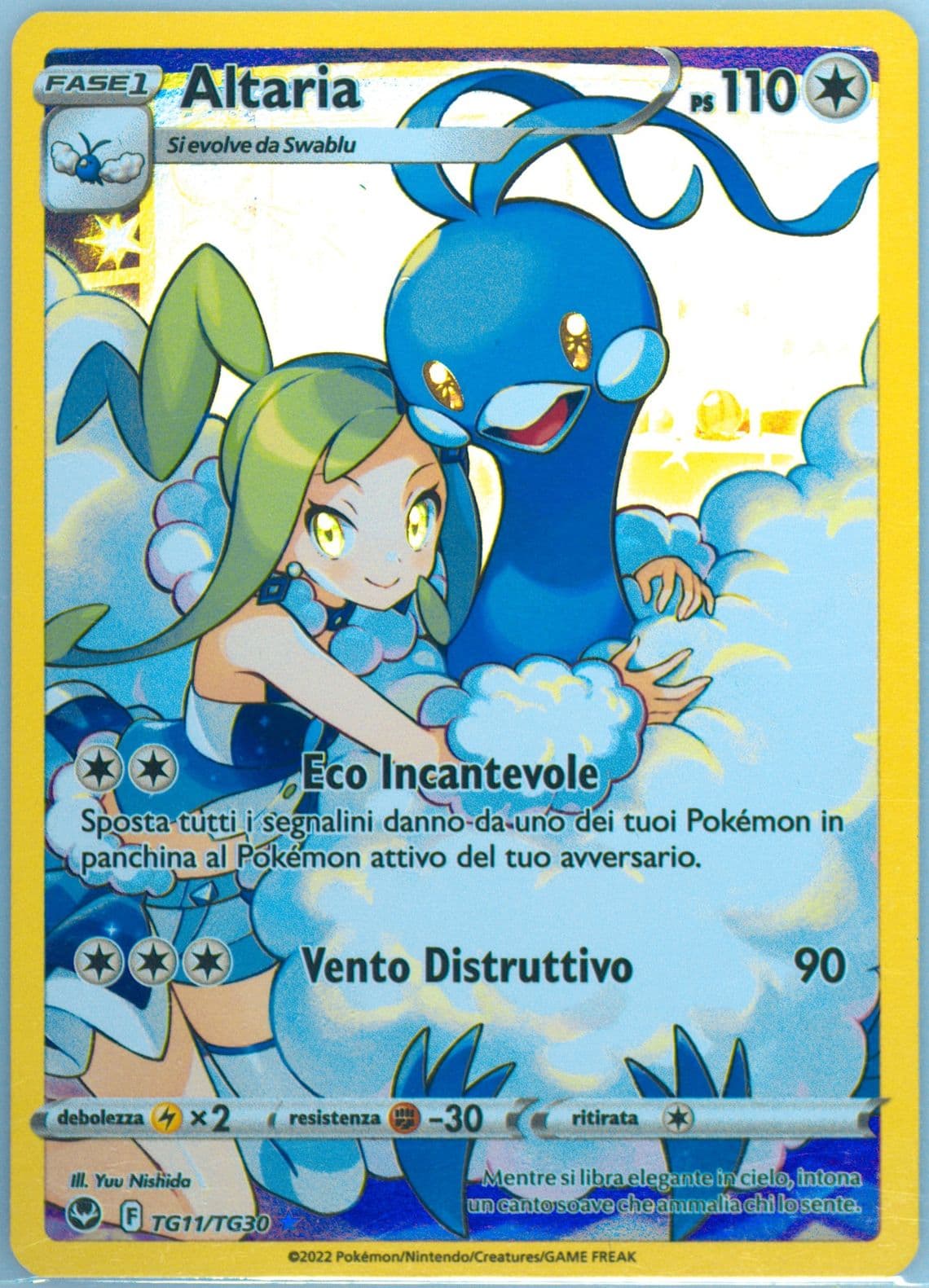 Full Art/Altaria Italian (TG11) 2022 Pokemon Sword & Shield Silver Tempest