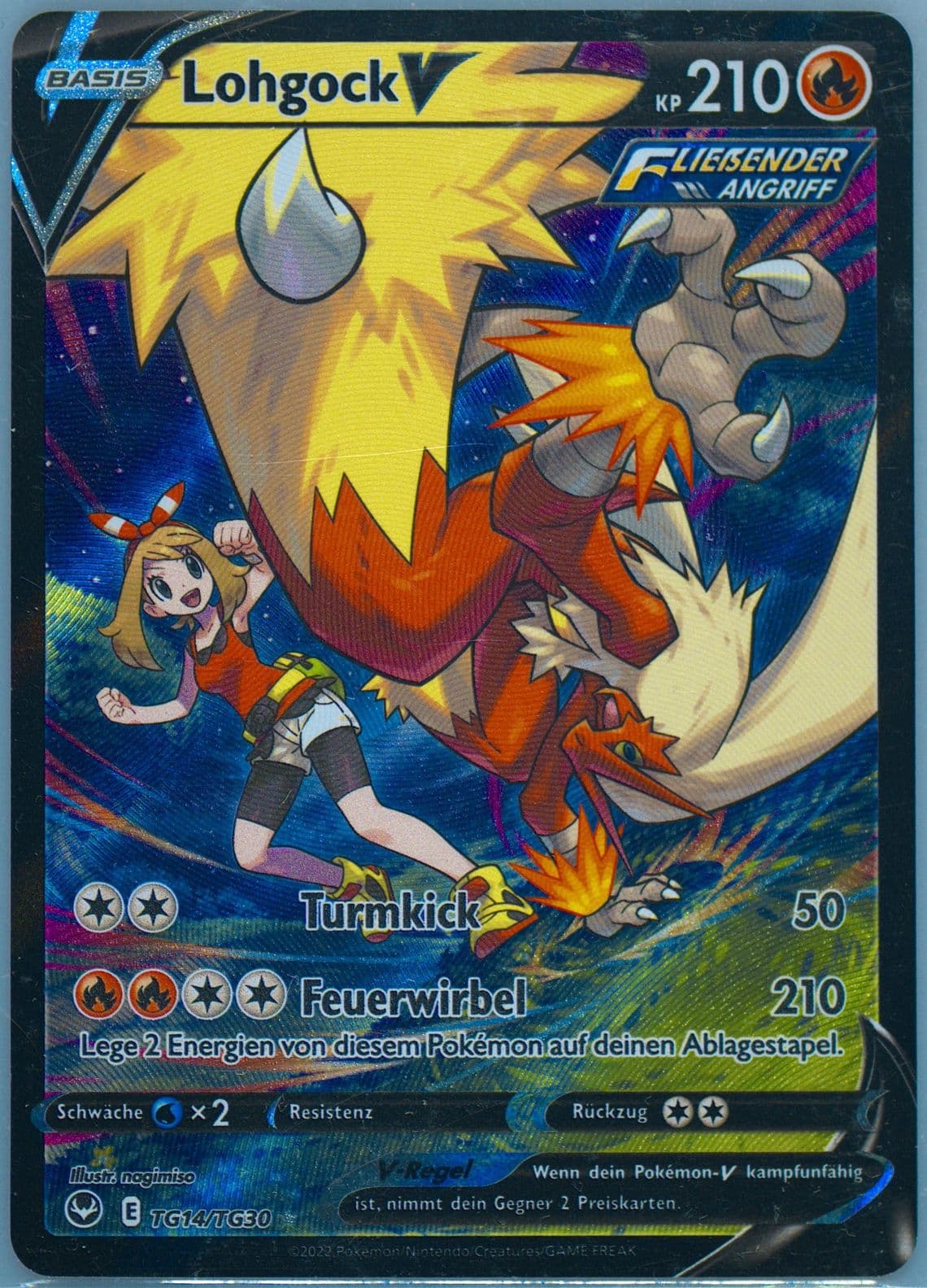Full Art/Lohgock V German (TG14) 2022 Pokemon Sword & Shield Silver Tempest