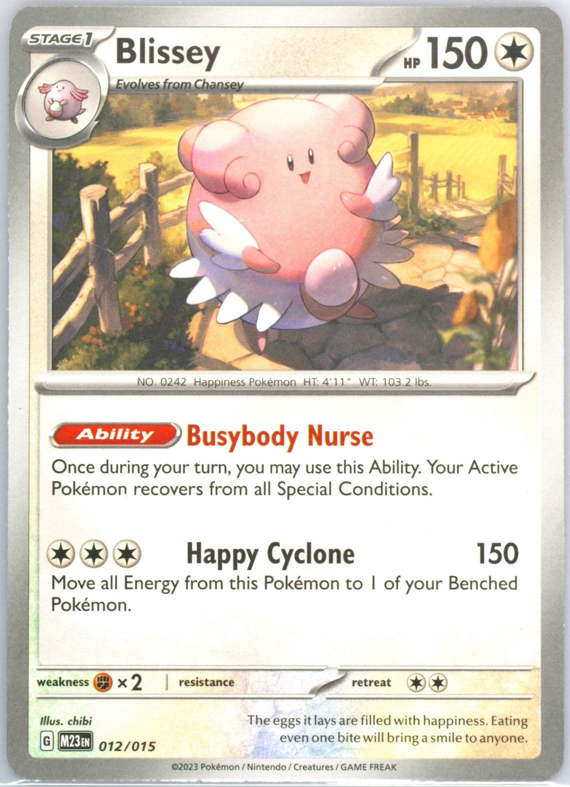Blissey (012) 2023 Pokemon M23 EN-Mcdonald's Collection