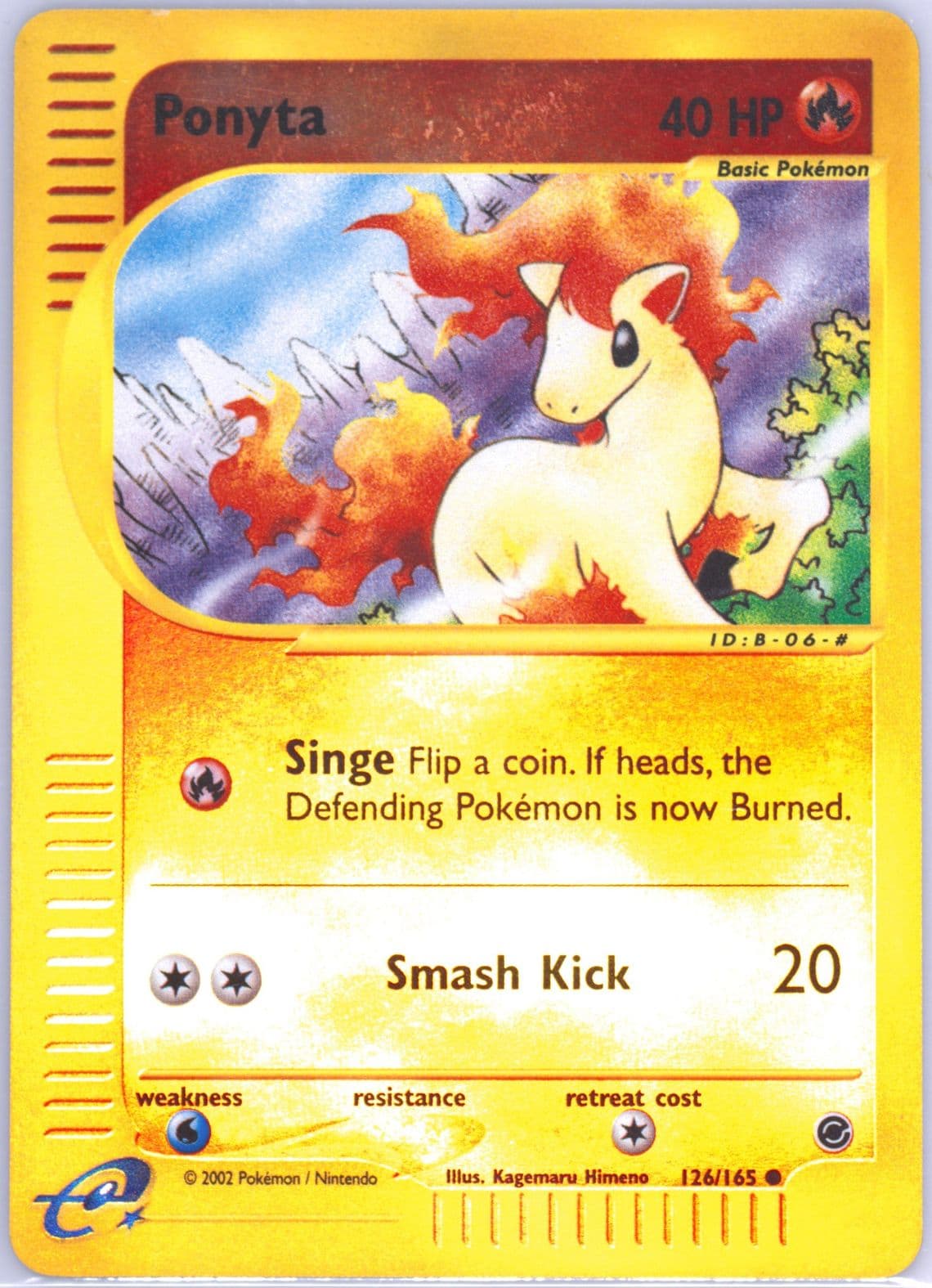 Ponyta-Reverse Foil (126) 2002 Pokemon Expedition