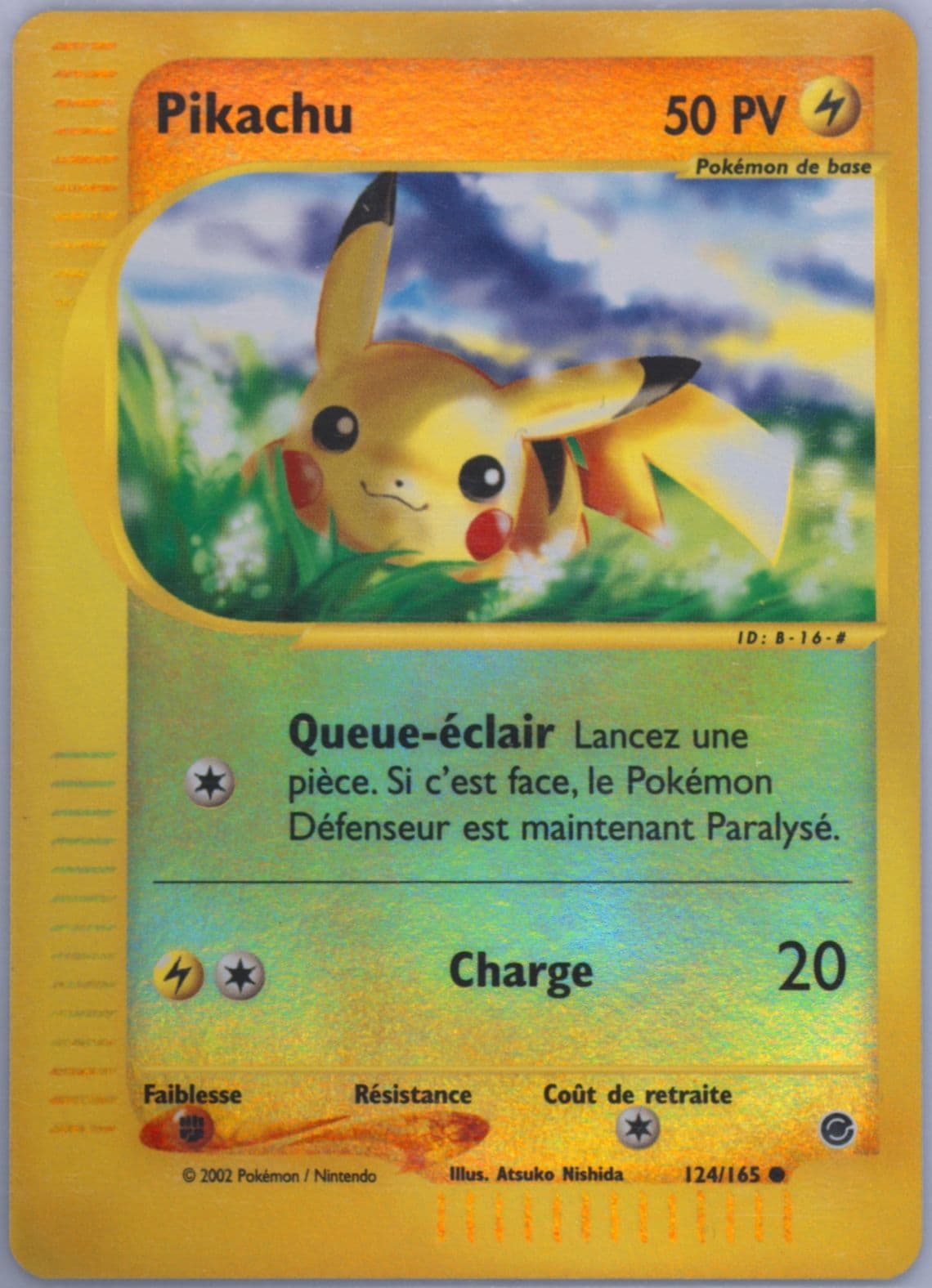 Pikachu-Reverse Foil (124) 2003 Pokemon French Expedition
