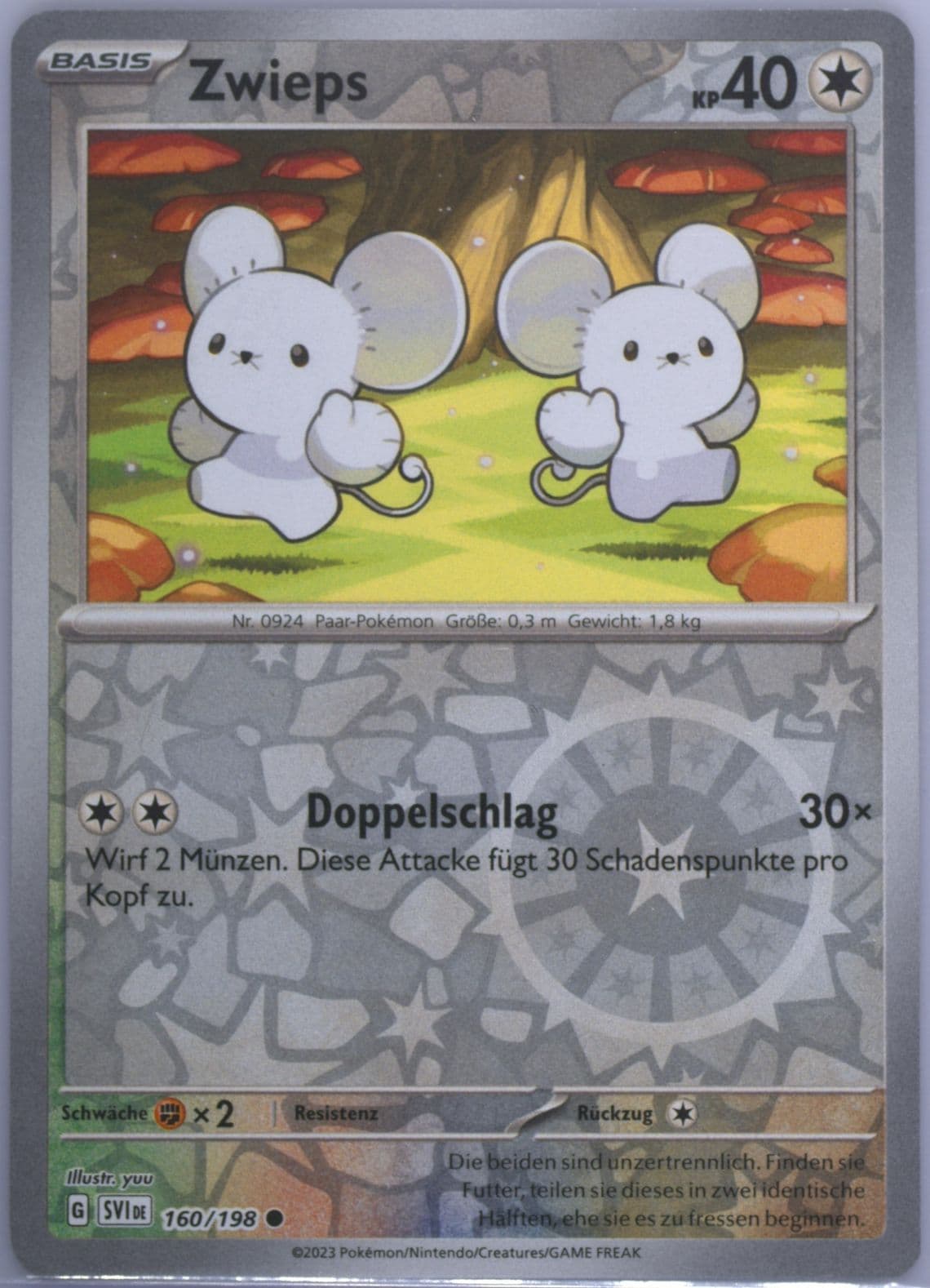 Tandemaus Reverse Holo (160) 2023 Pokemon German Svi de-Scarlet & Violet