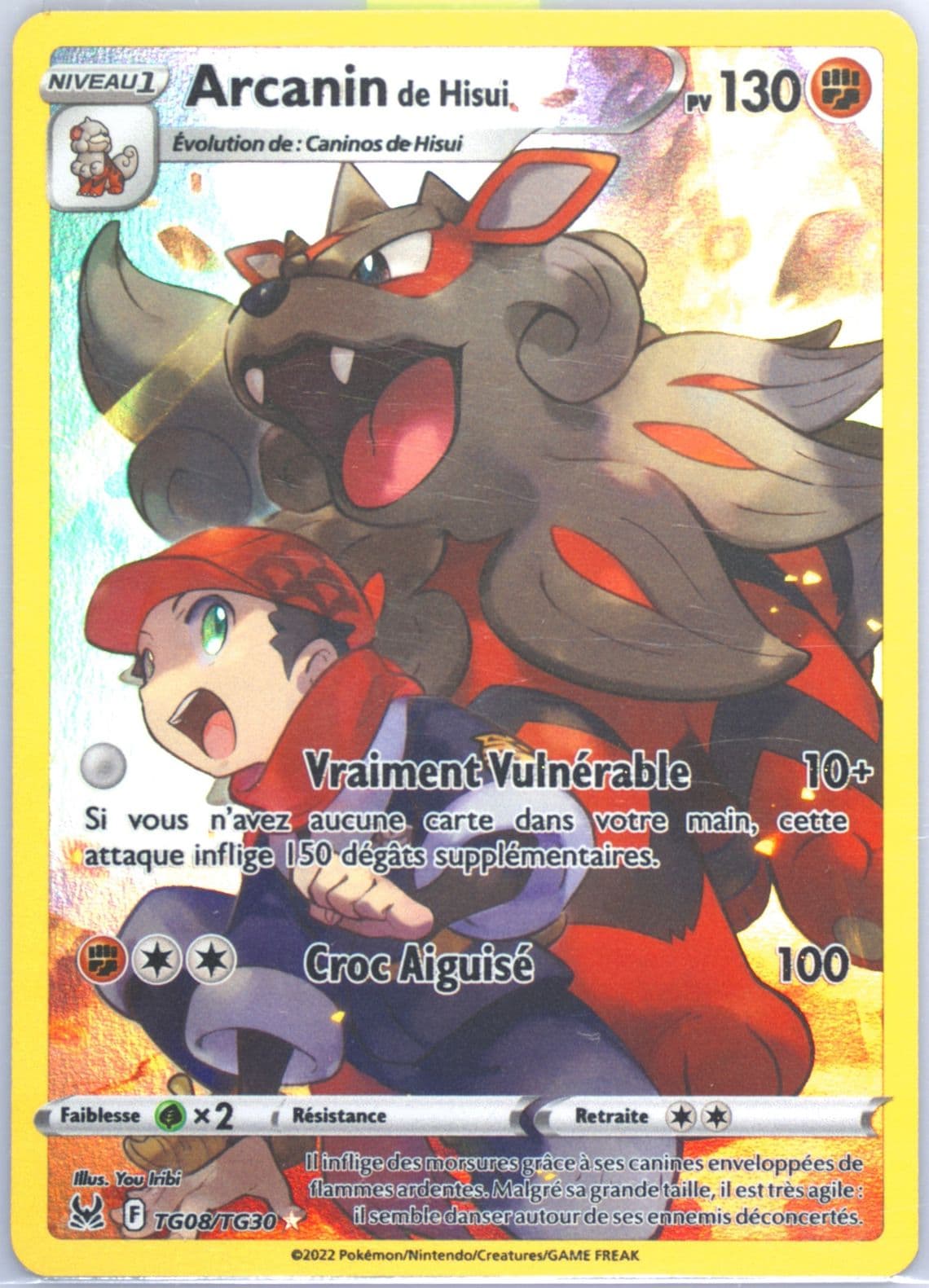 Full Art/Arcanin de Hisui French (TG08) 2022 Pokemon Sword & Shield Lost Origin
