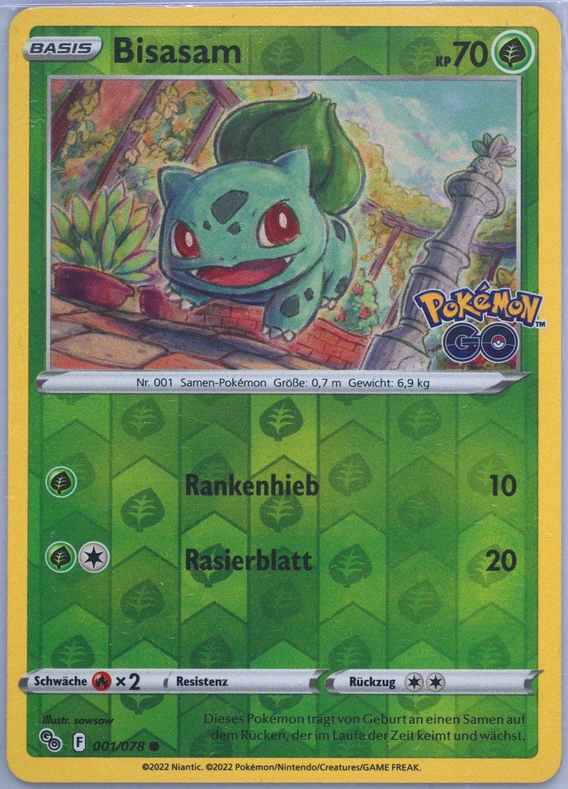 Bisasam-Reverse Foil German (001) 2022 Pokemon Go