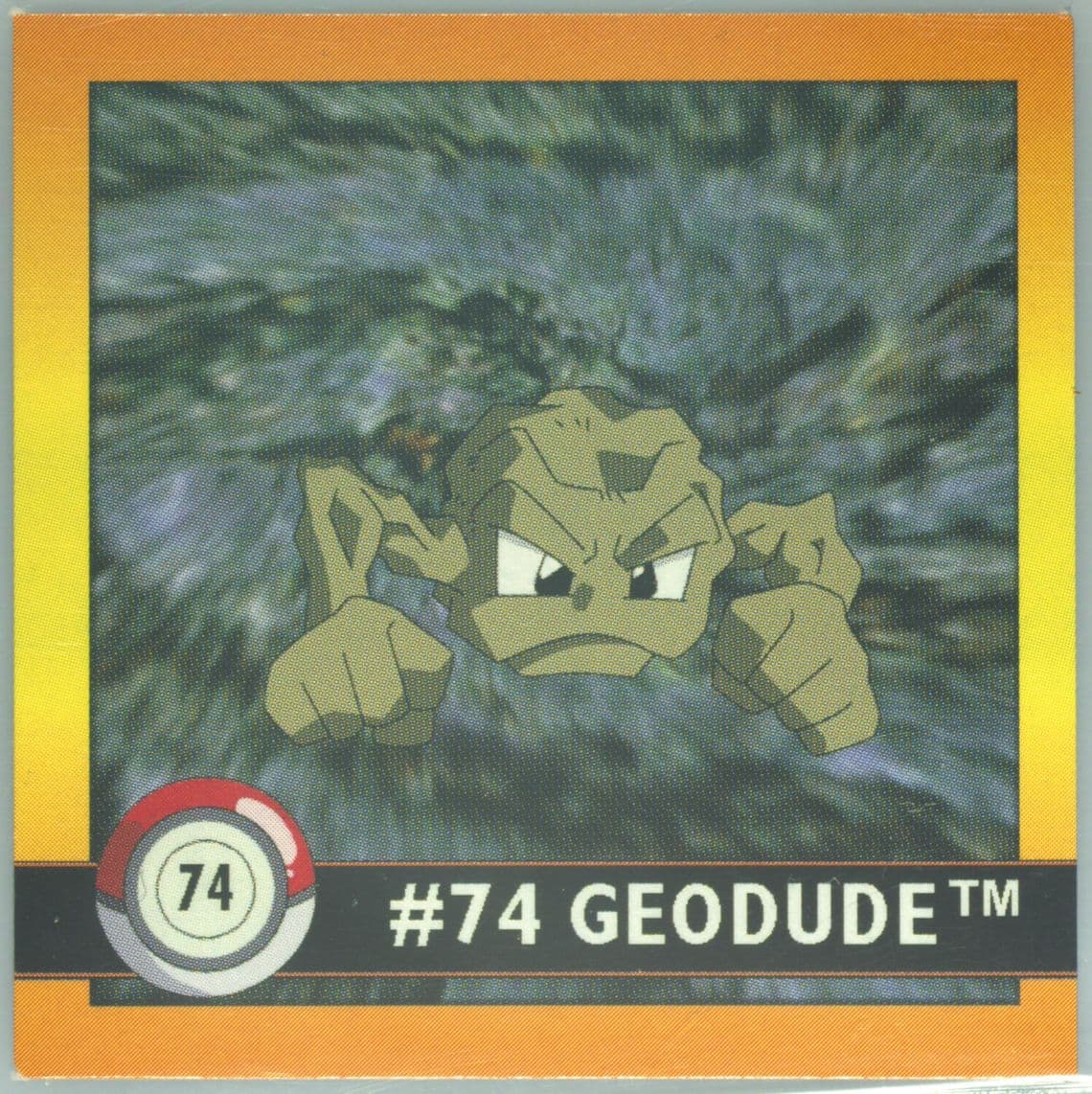 Geodude (74) 1999 Pokemon Stickers Series 1