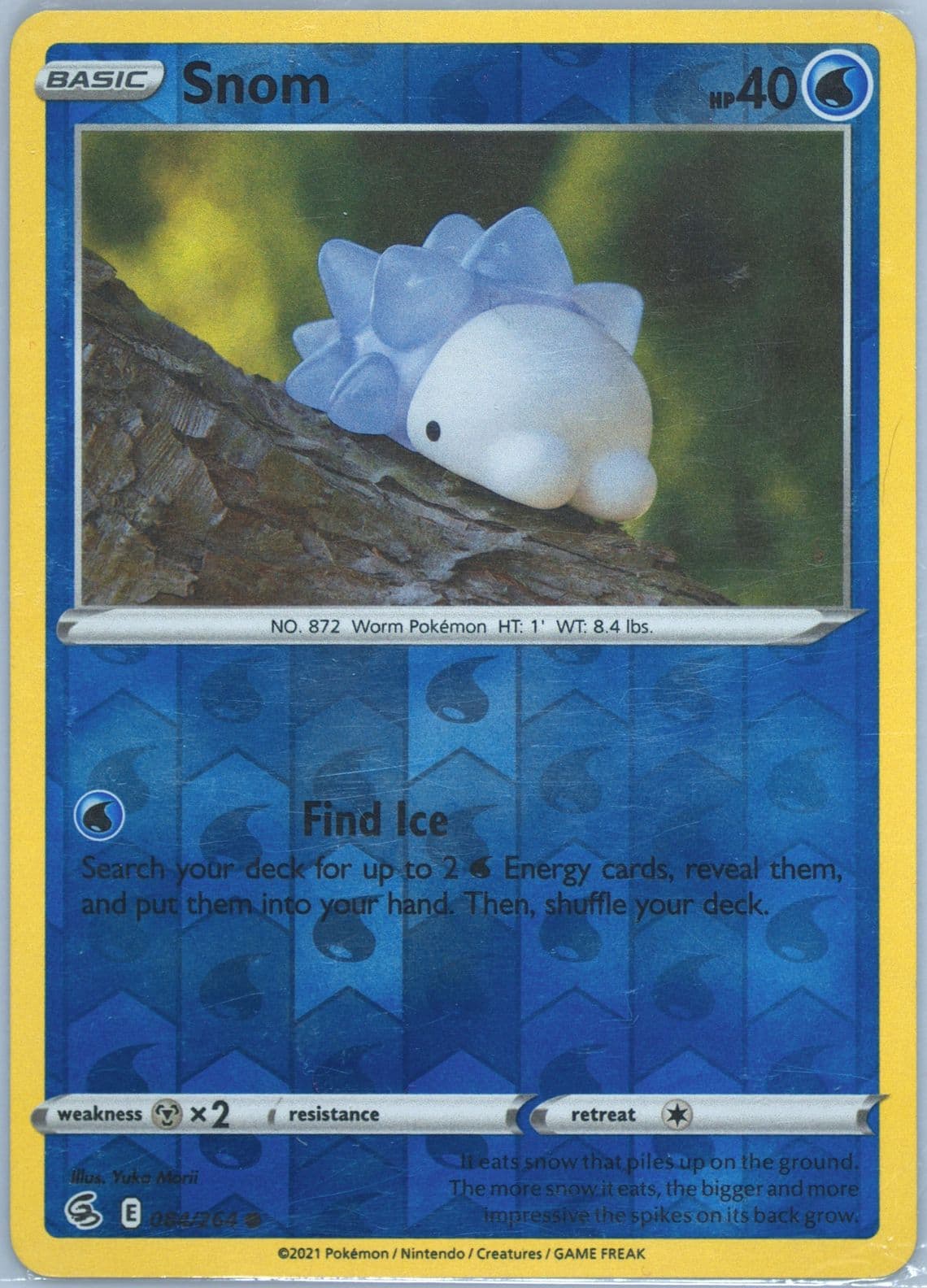 Snom-Reverse Foil (084) 2021 Pokemon Sword & Shield Fusion Strike