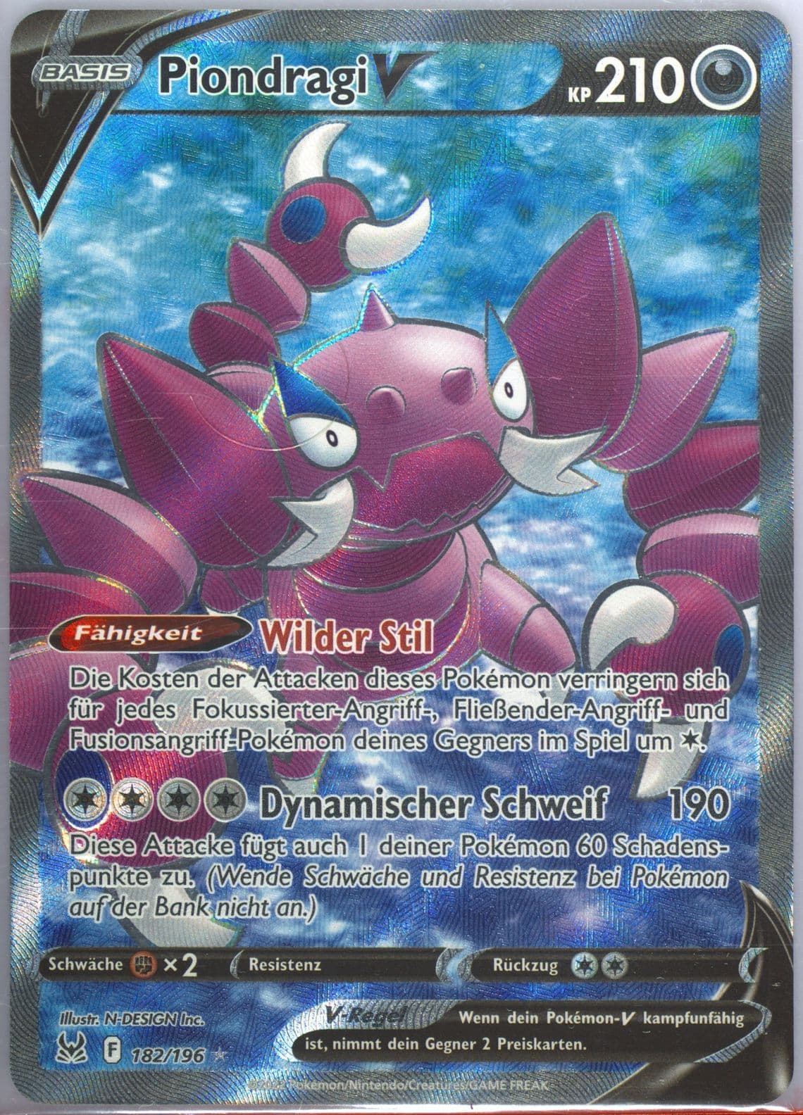 Full Art/Piondragi V German (182) 2022 Pokemon Sword & Shield Lost Origin